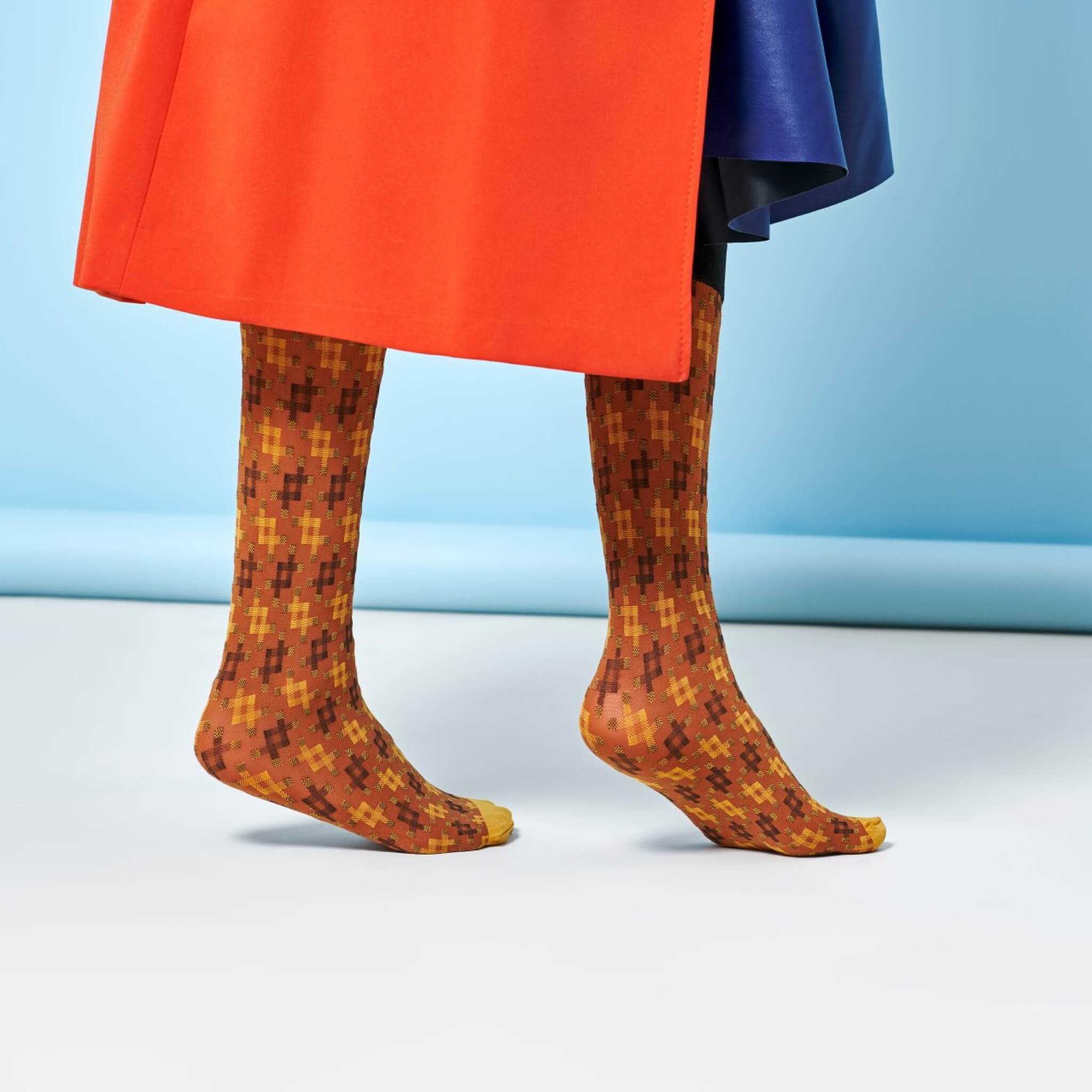 Șosete lungi maro Happy Socks Lovisa de damă // colecție Hysteria