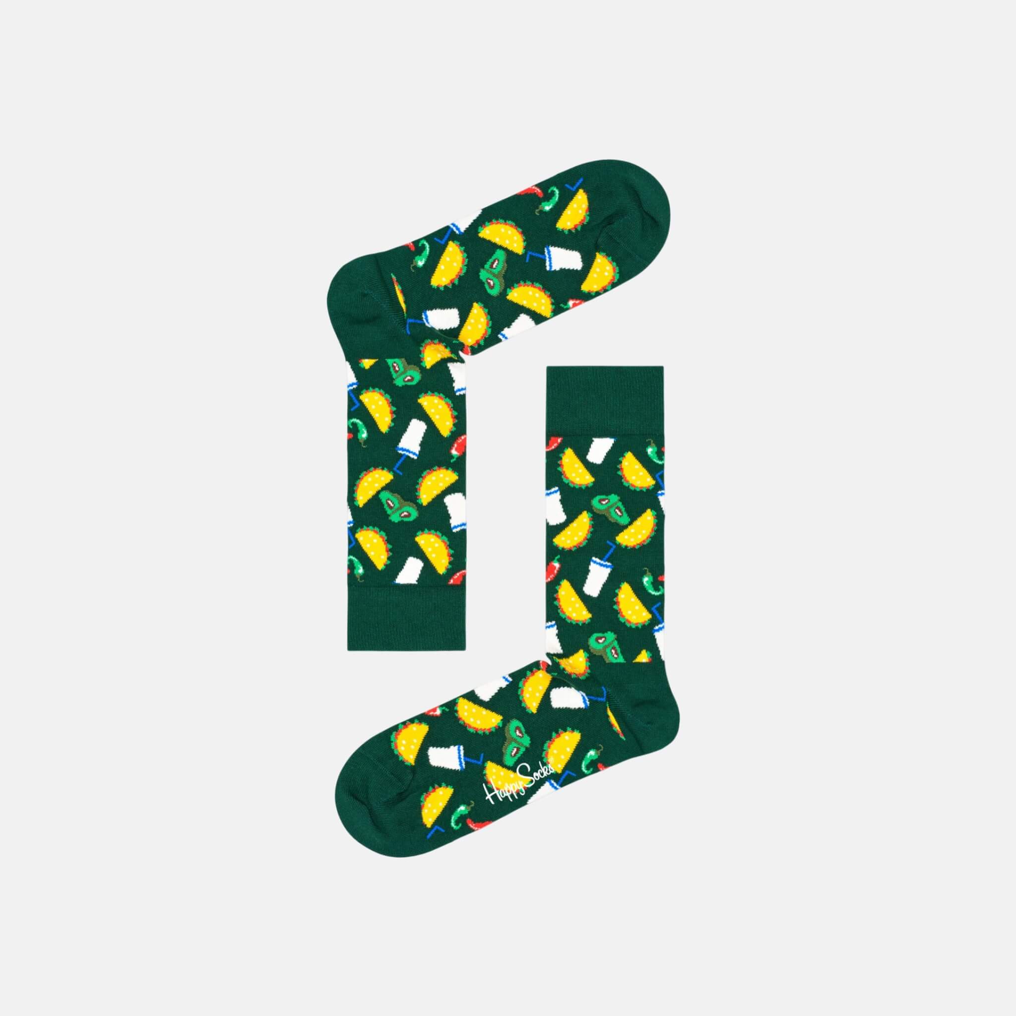 Șosete verzi Happy Socks, model Taco