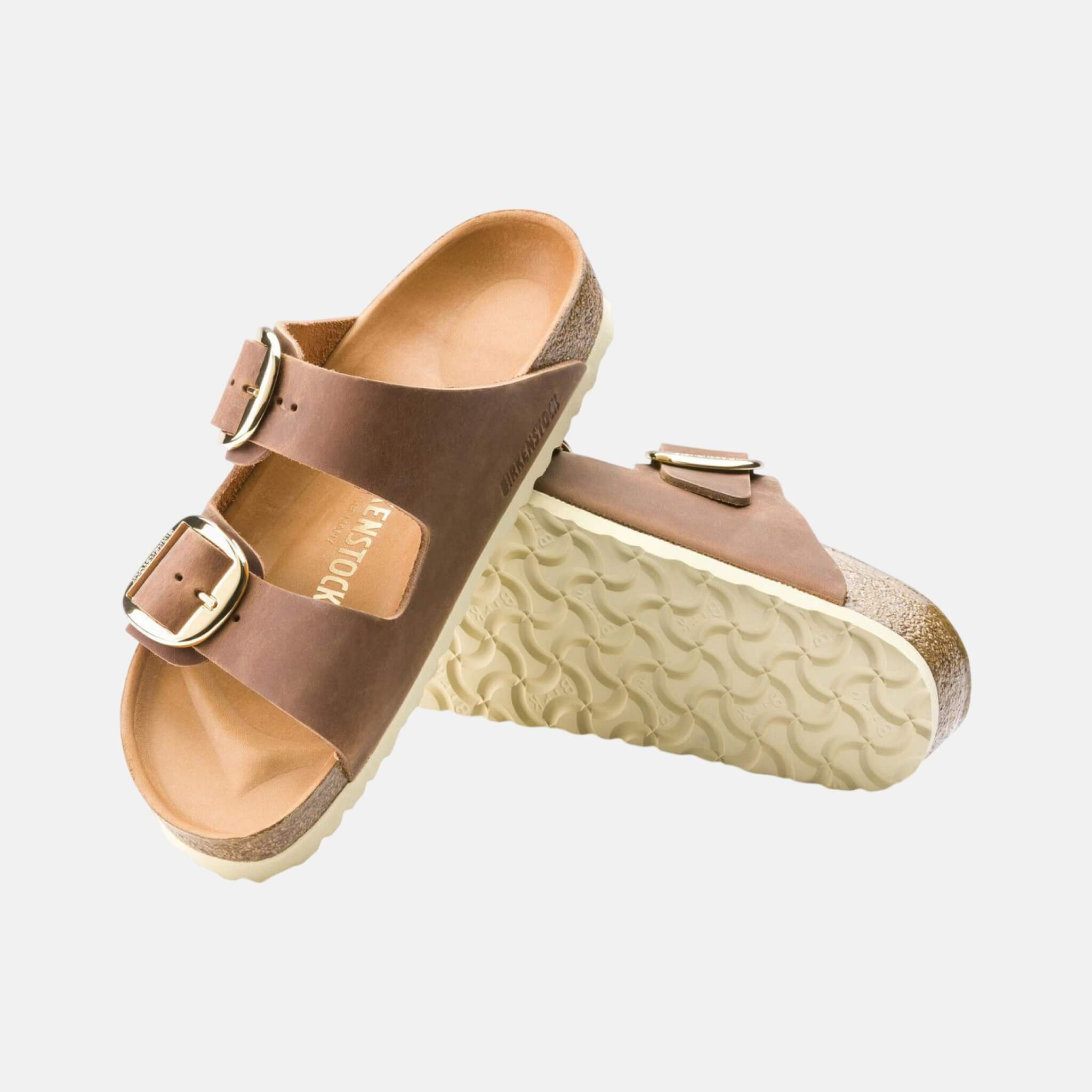 Papuci Regular Birkenstock Arizona Big Buckle Oiled Leather maro