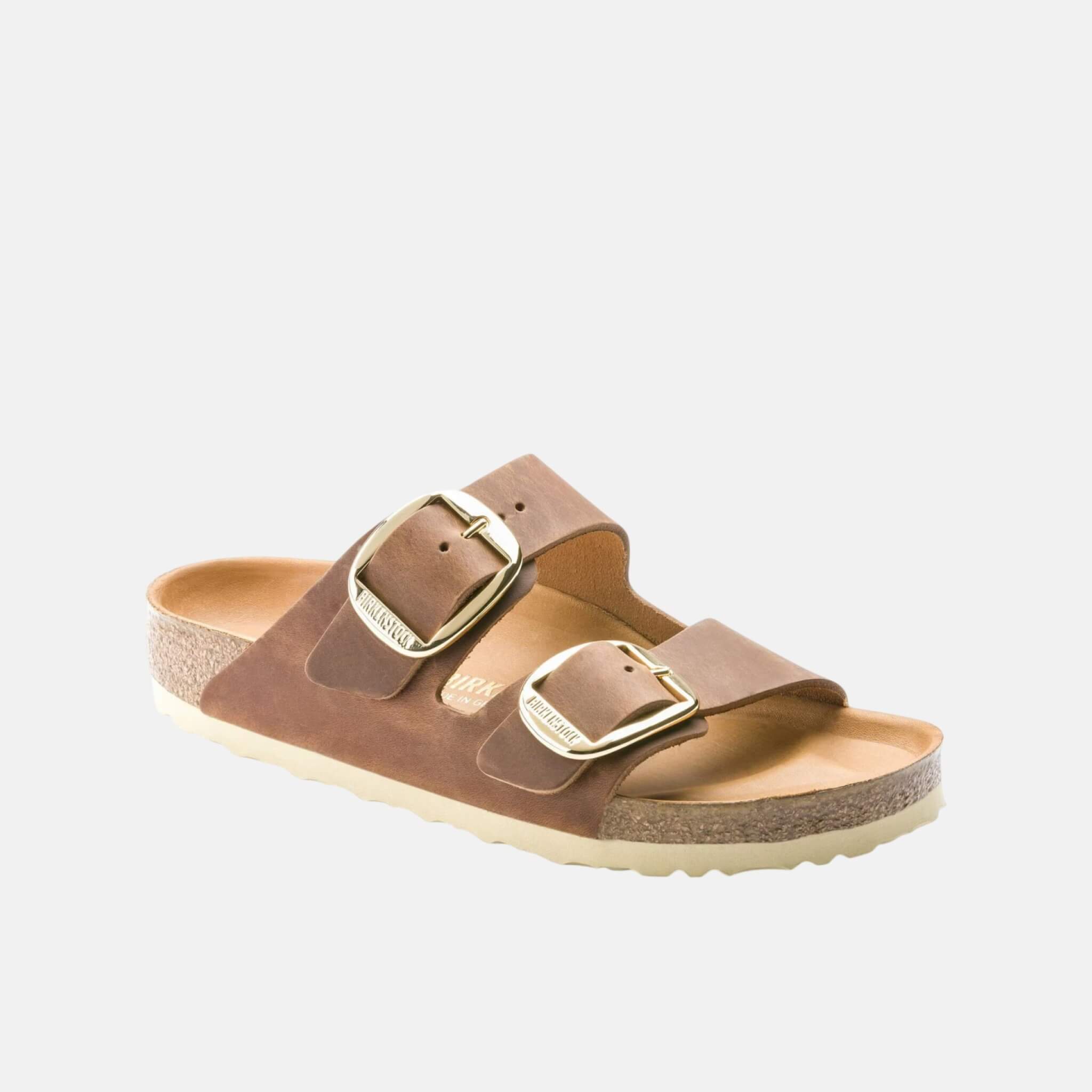 Papuci Regular Birkenstock Arizona Big Buckle Oiled Leather maro