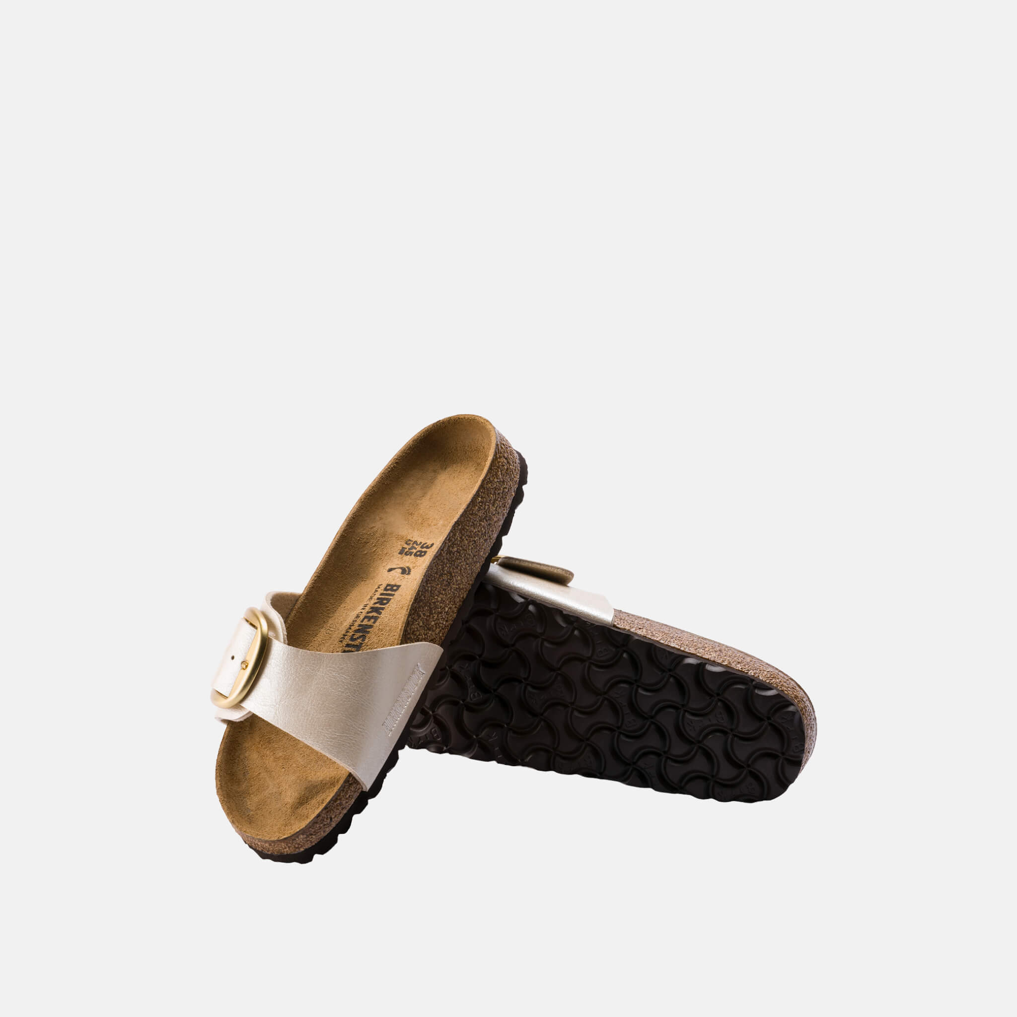 Papuci Regular Birkenstock Madrid Big Buckle Graceful perlat