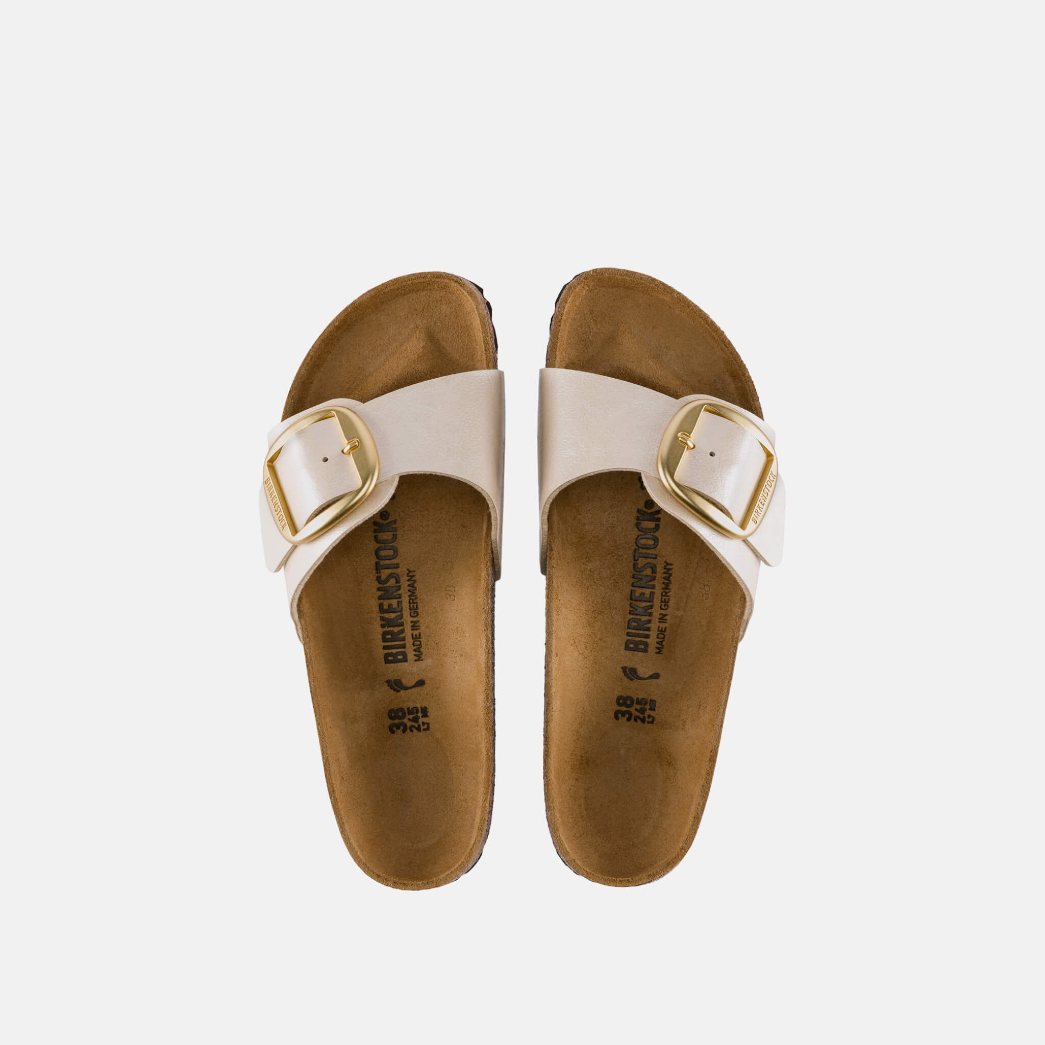 Papuci Regular Birkenstock Madrid Big Buckle Graceful perlat