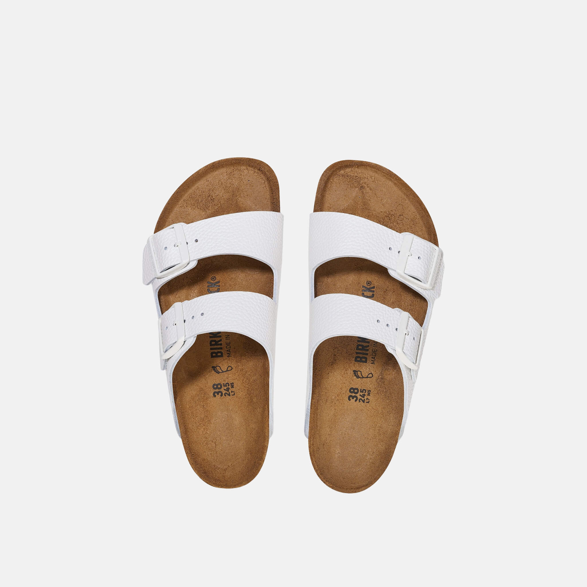 Papuci Arizona Smooth Leather alb