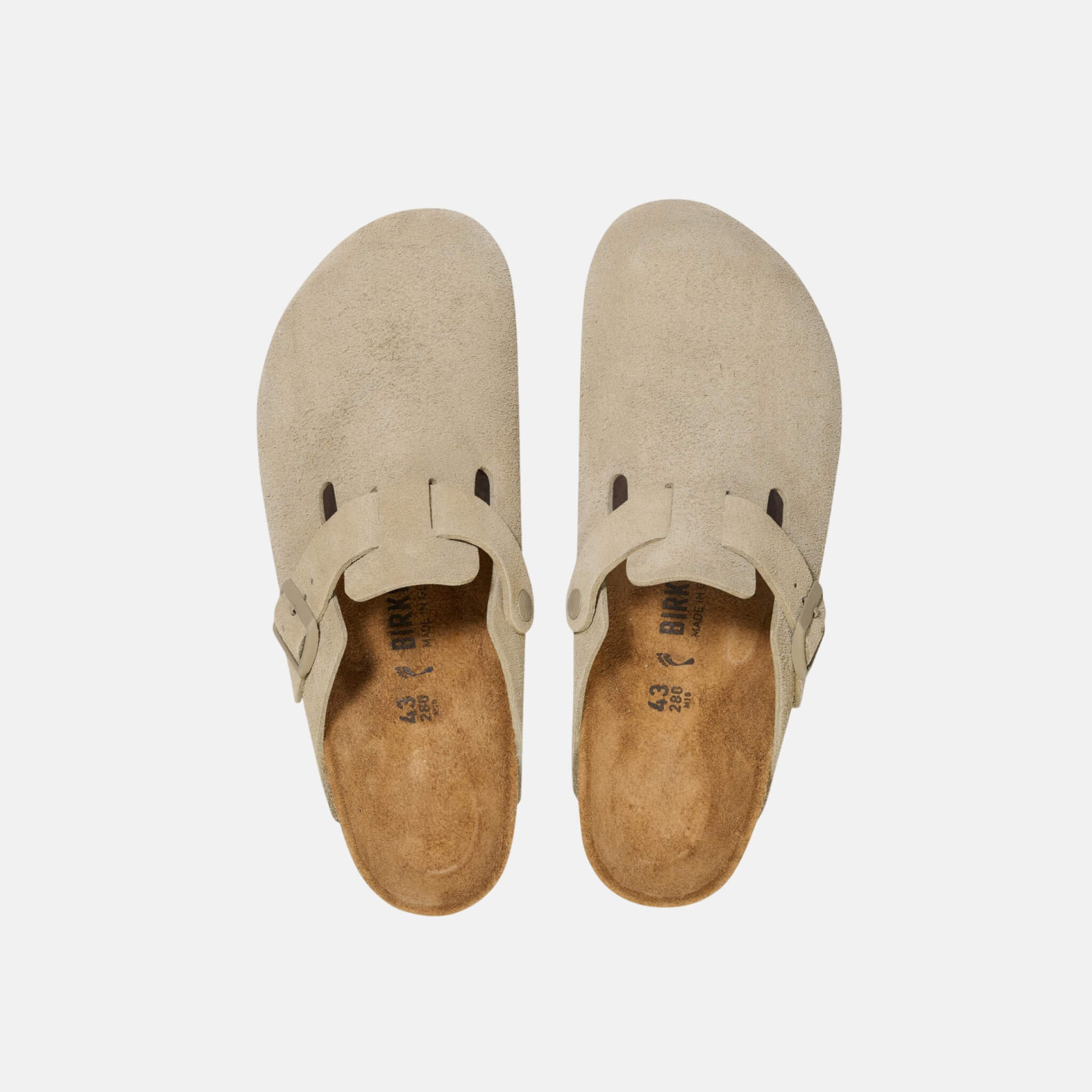 Saboți Regular Boston Suede Leather gri
