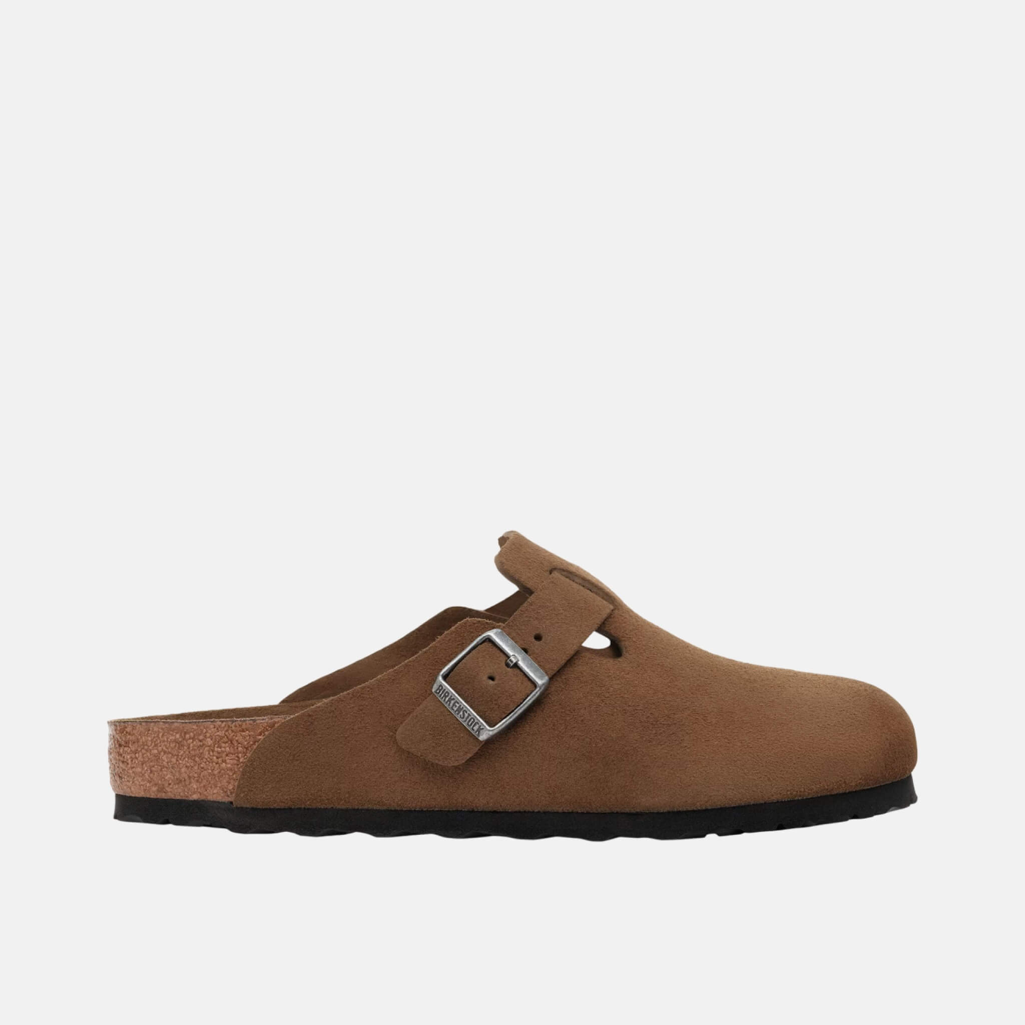 Saboți regular Boston Soft Footbed Suede Leather maro