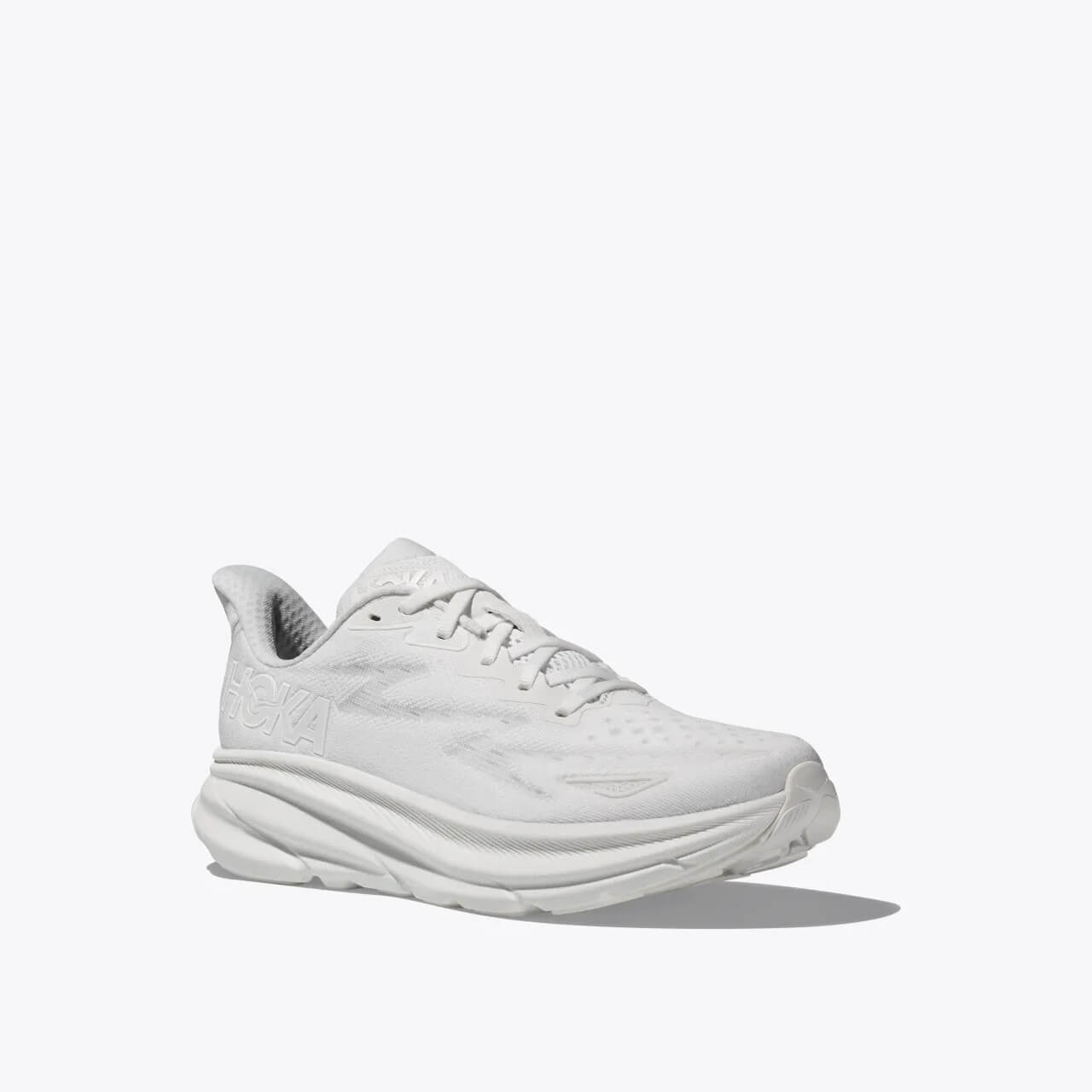 Pantofi de alergare albi Hoka Clifton 9 bărbați