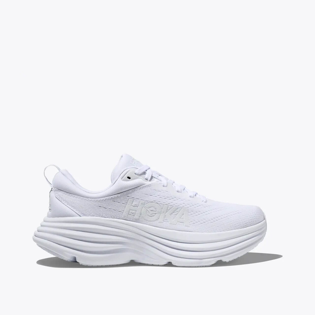 Pantofi de alergare albi Hoka Bondi 8 de damă