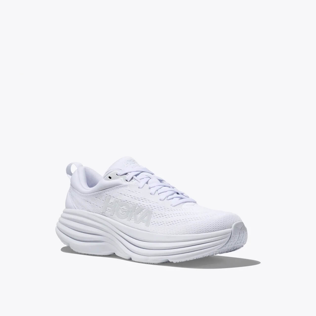 Pantofi de alergare albi Hoka Bondi 8 de damă