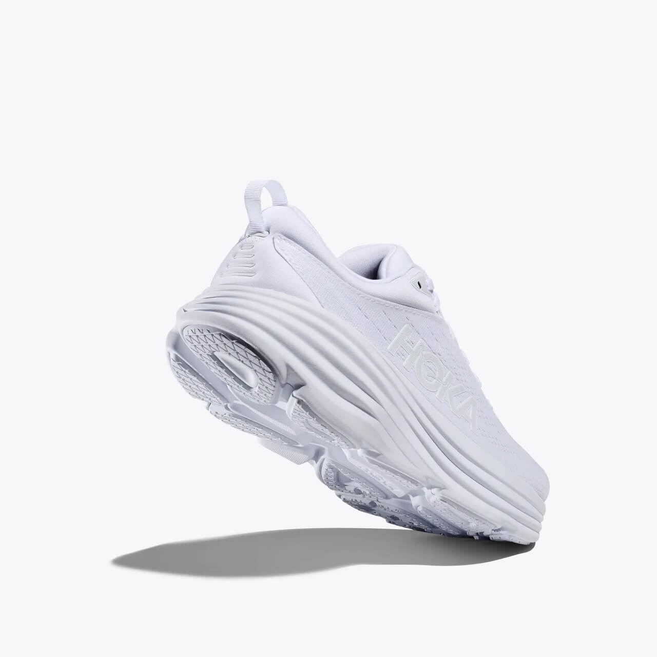 Pantofi de alergare albi Hoka Bondi 8 de damă