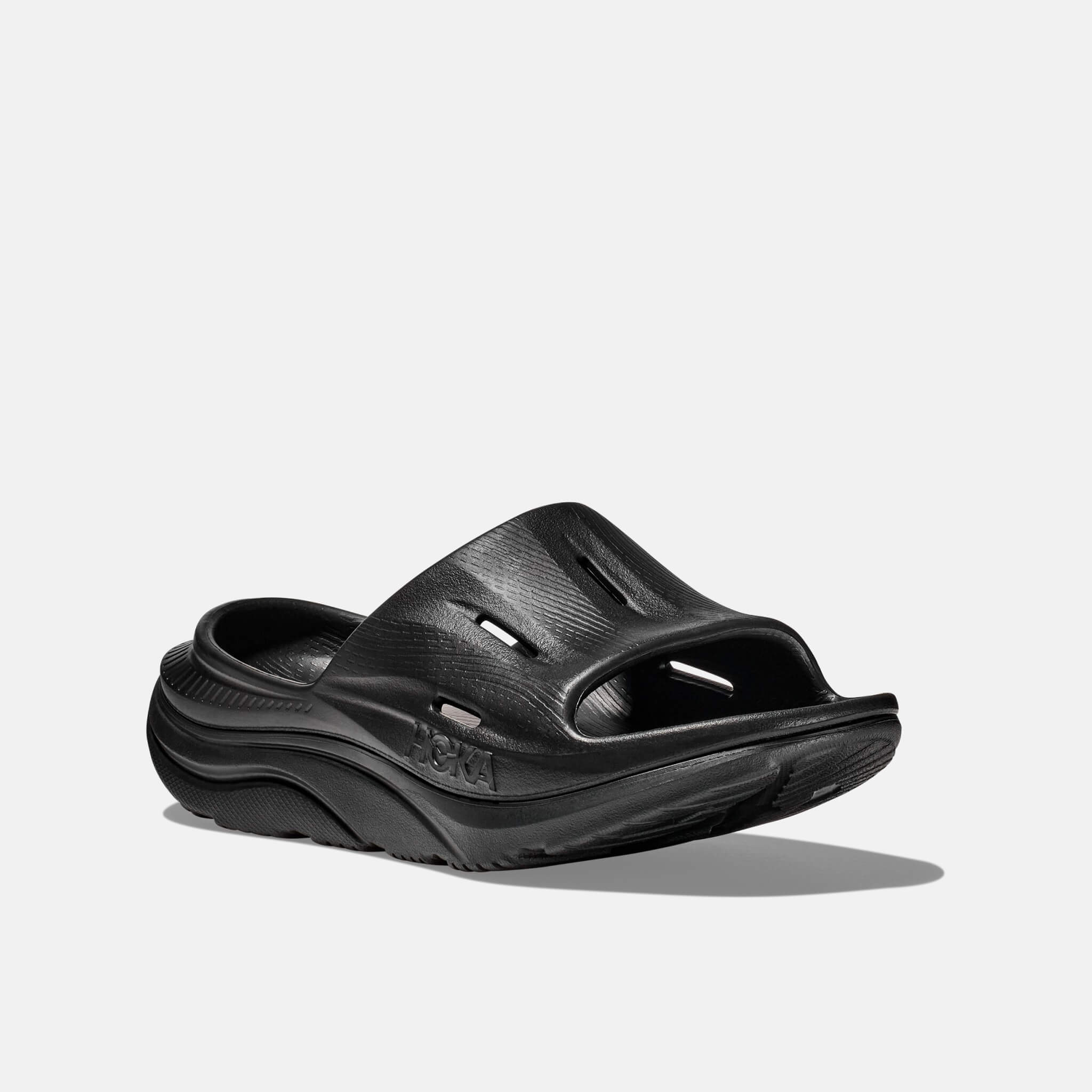 Papuci negri Hoka Ora Recovery Slide 3 unisex