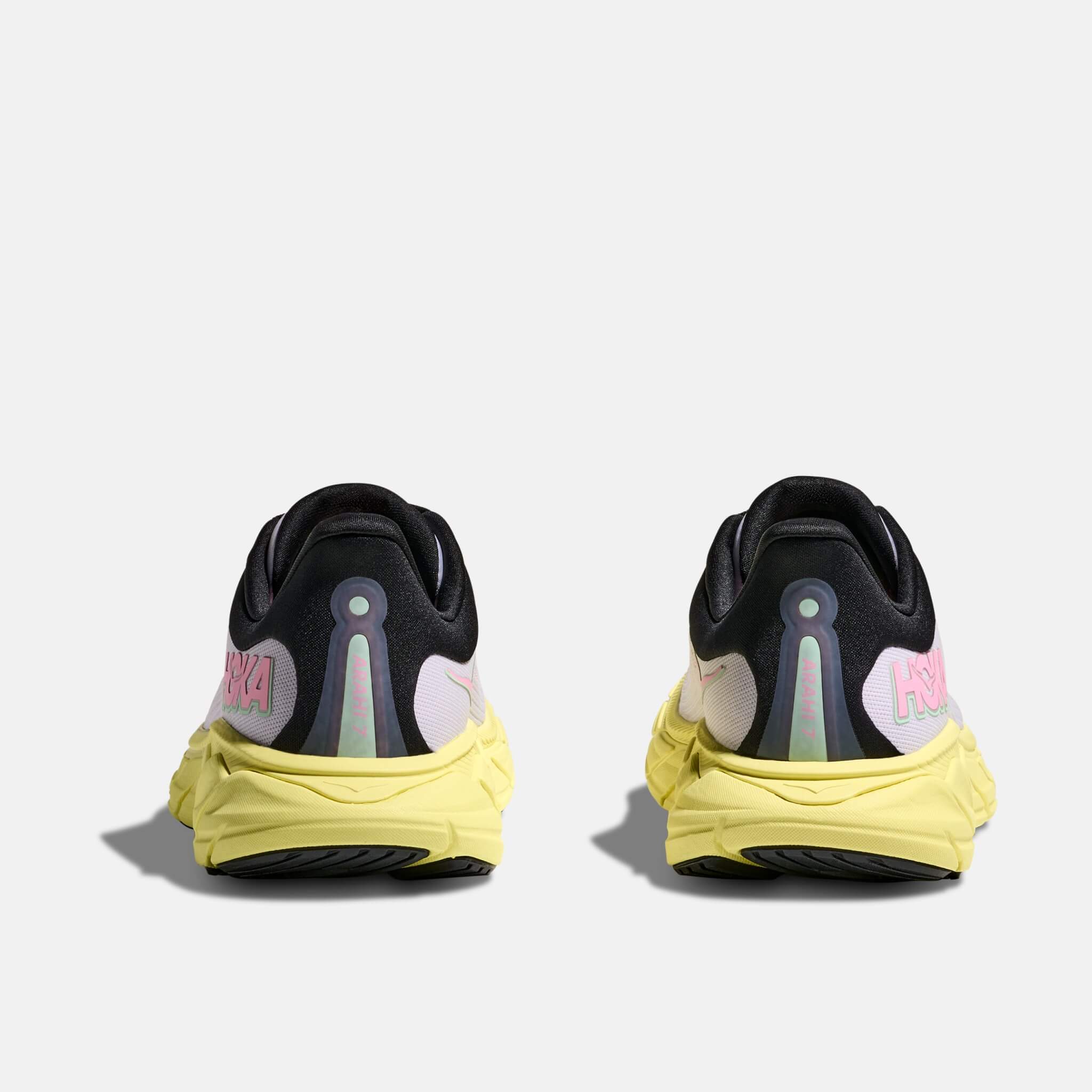 Pantofi sport roz-galben Hoka Arahi 7 de damă