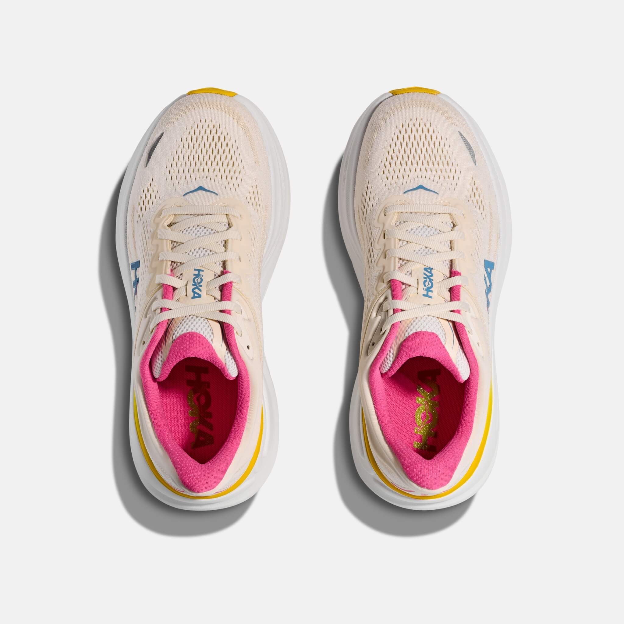 Pantofi sport bej-roz Hoka Bondi 9 de damă