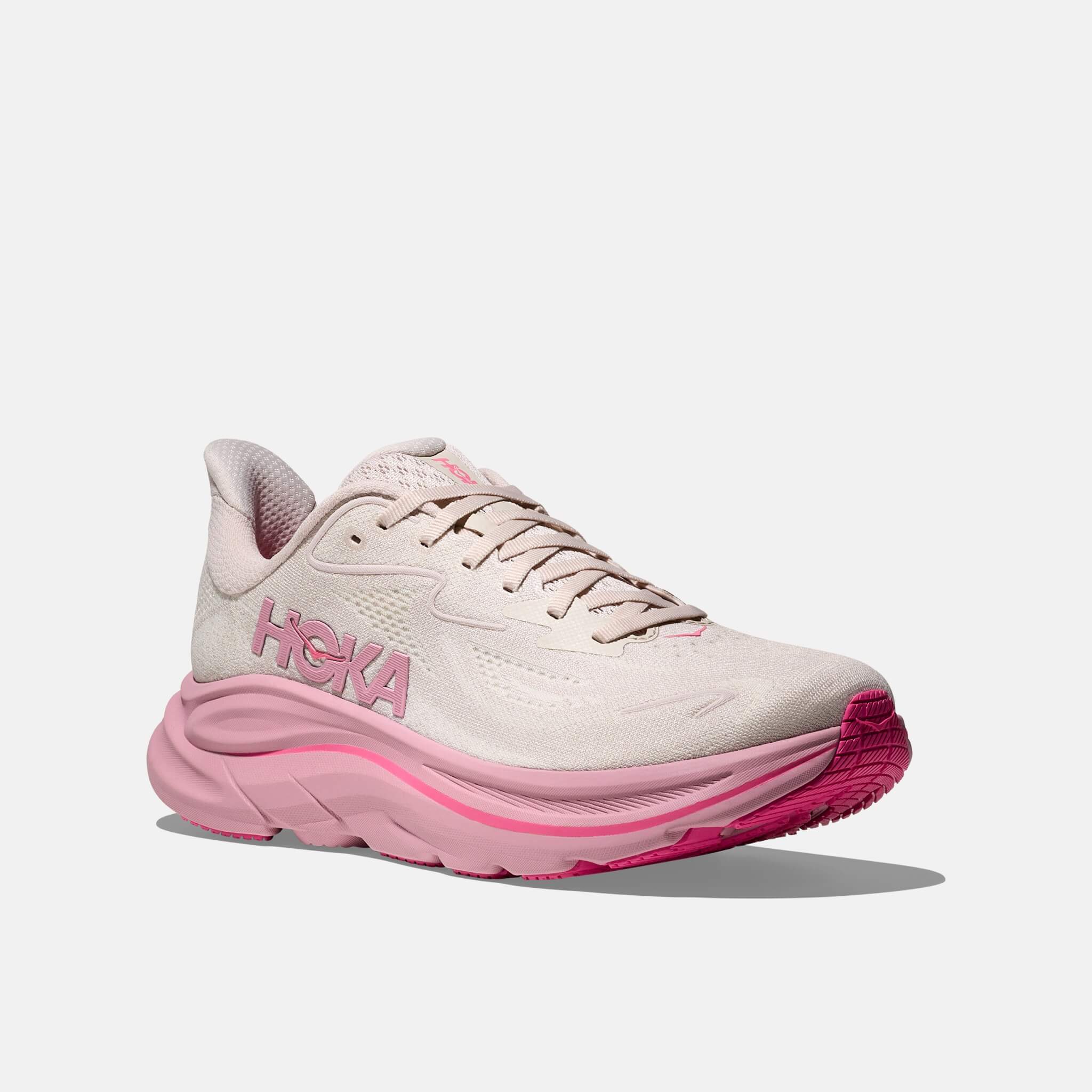 Pantofi sport crem-roz Hoka Clifton 10 de damă
