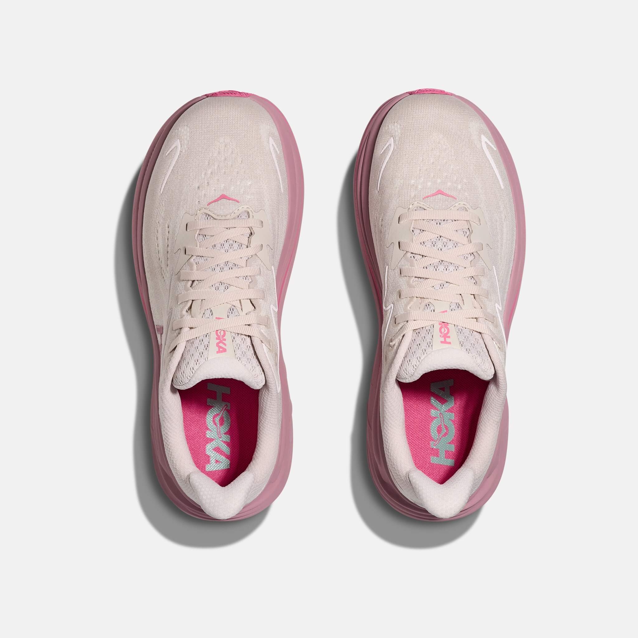 Pantofi sport crem-roz Hoka Clifton 10 de damă