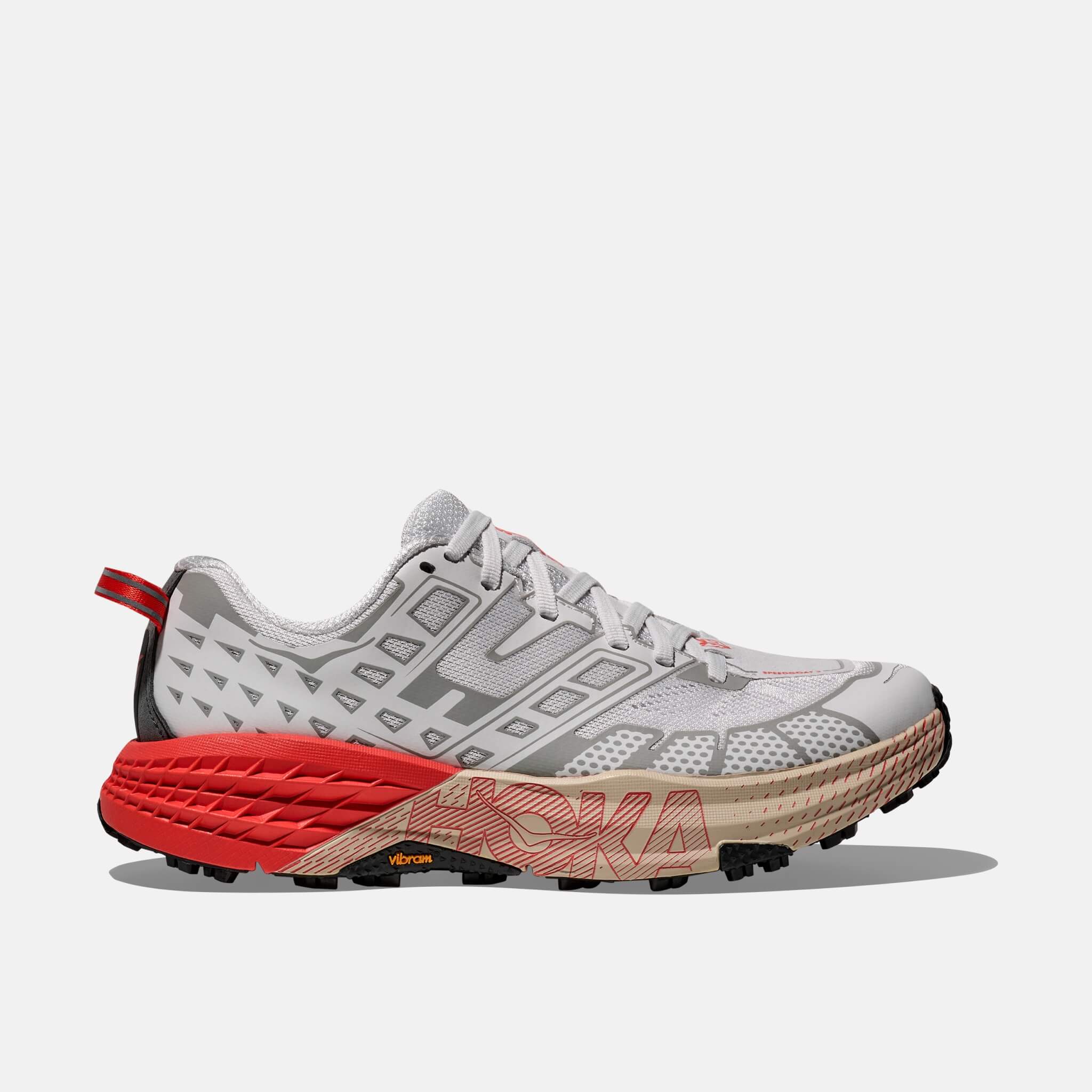 Pantofi sport gri-roșu Hoka Speedgoat 2 unisex