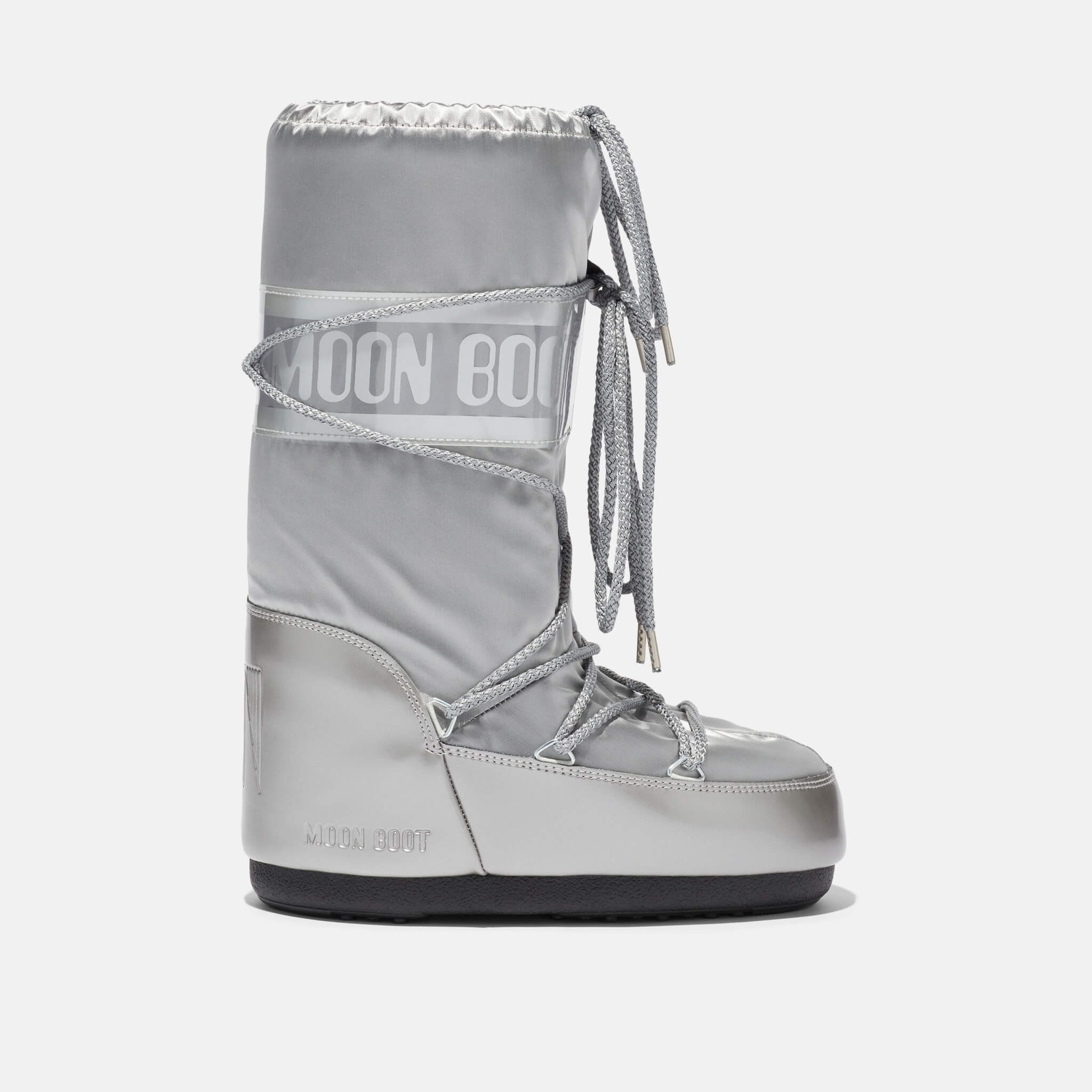 Cizme de iarnă argintii Moon Boot Glance de damă