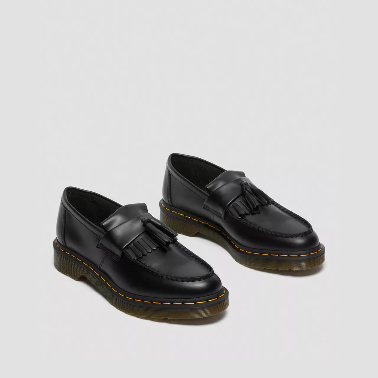 Mocasini negri Dr. Martens Adrian Yellow Stitch