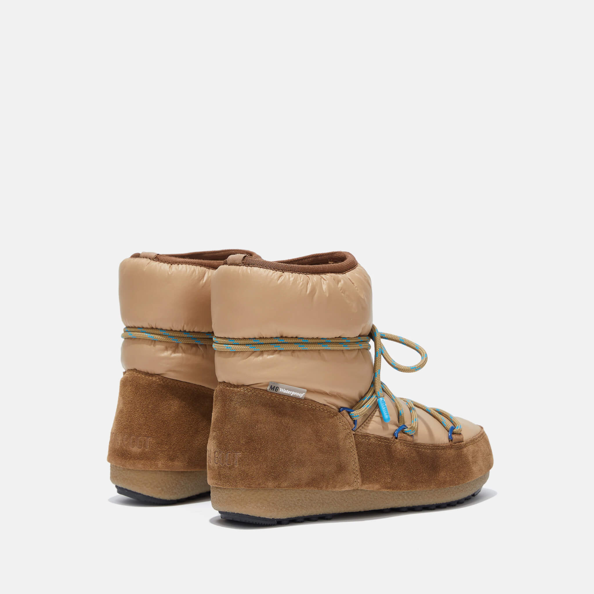 Cizme de iarnă maro Moon Boot Low Suede Nylon de damă