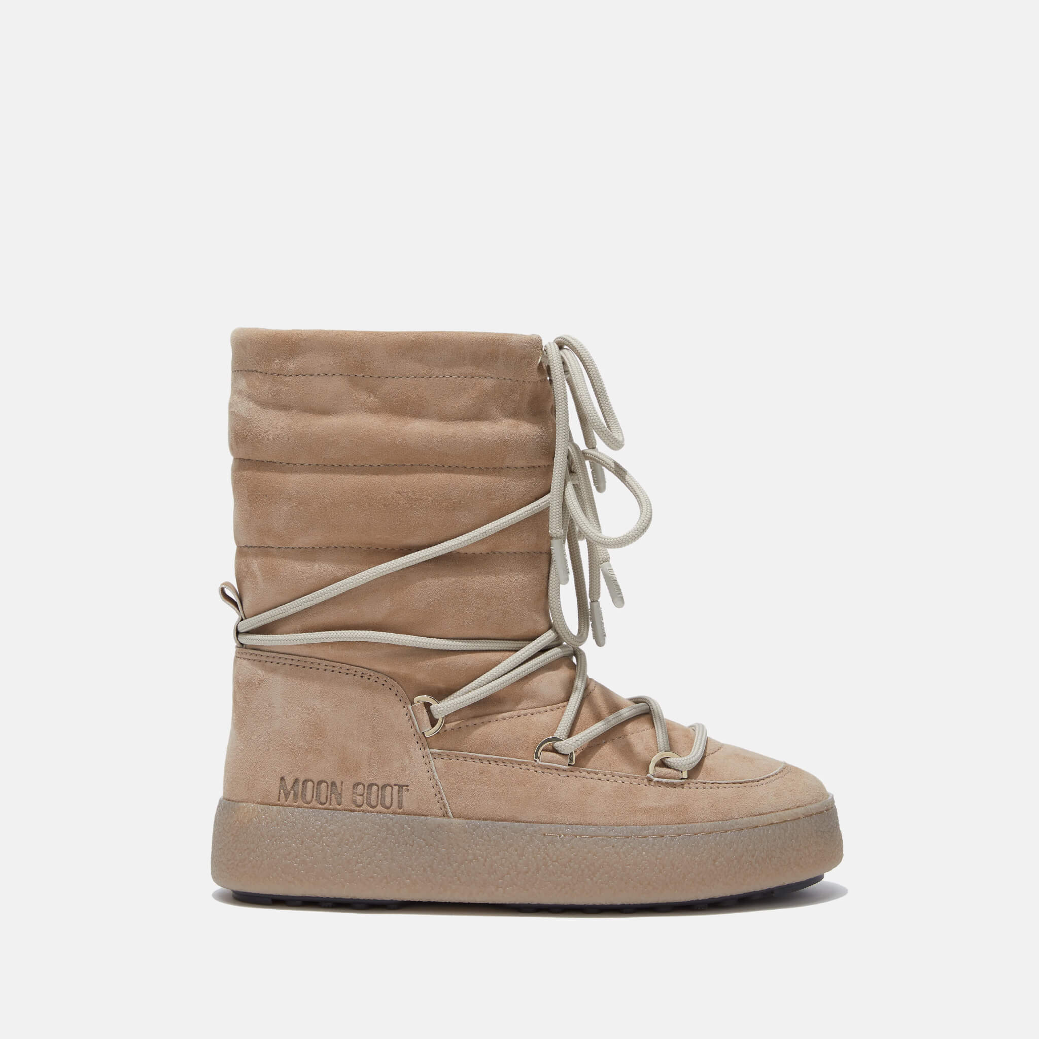 Cizme de iarnă bej Moon Boot Ltrack Suede de damă
