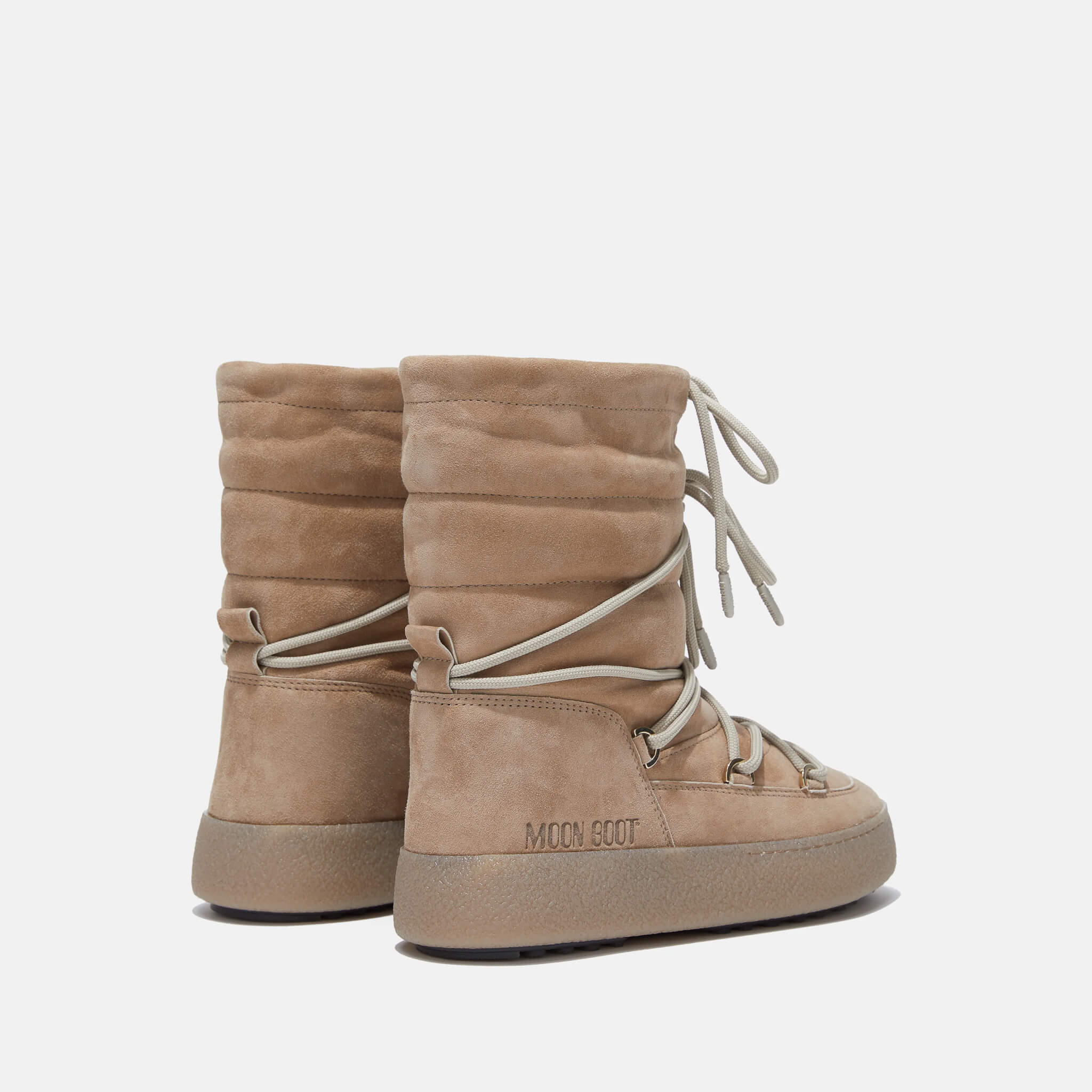 Cizme de iarnă bej Moon Boot Ltrack Suede de damă