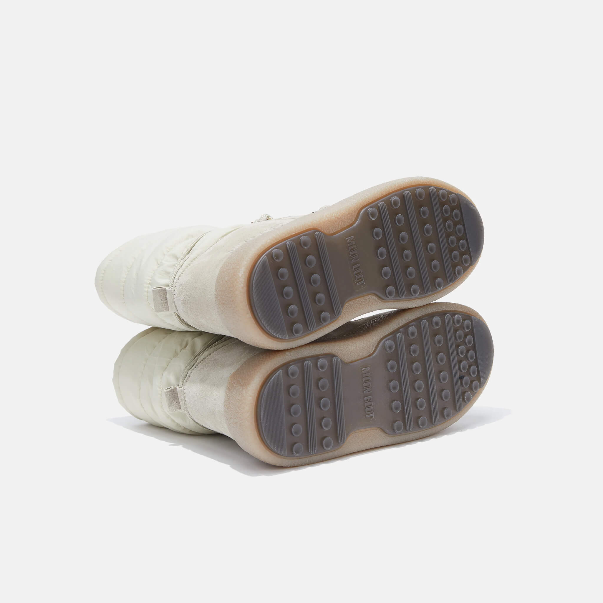 Cizme de iarnă crem Moon Boot Ltrack Suede Nylon de damă