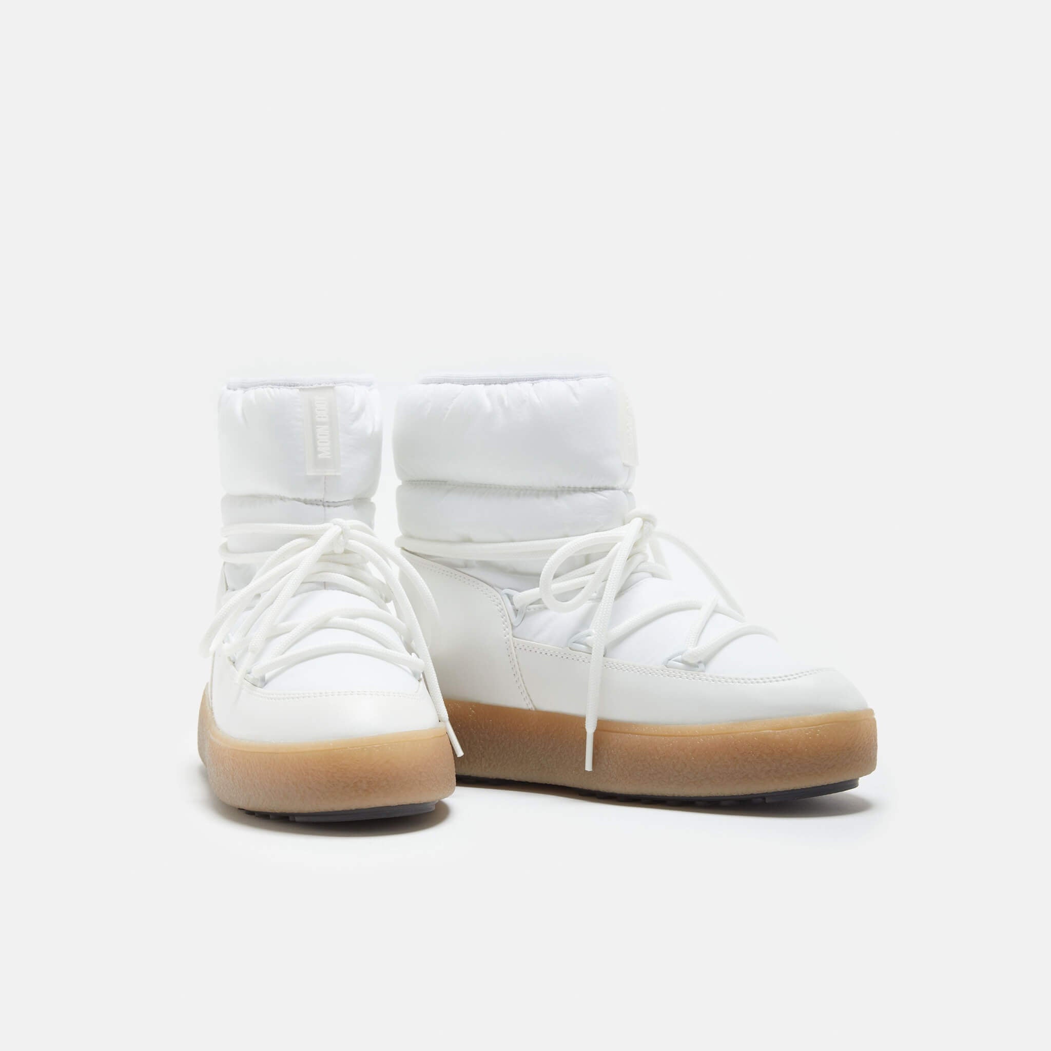 Cizme de iarnă albe Moon Boot Ltrack Low Nylon WP de damă
