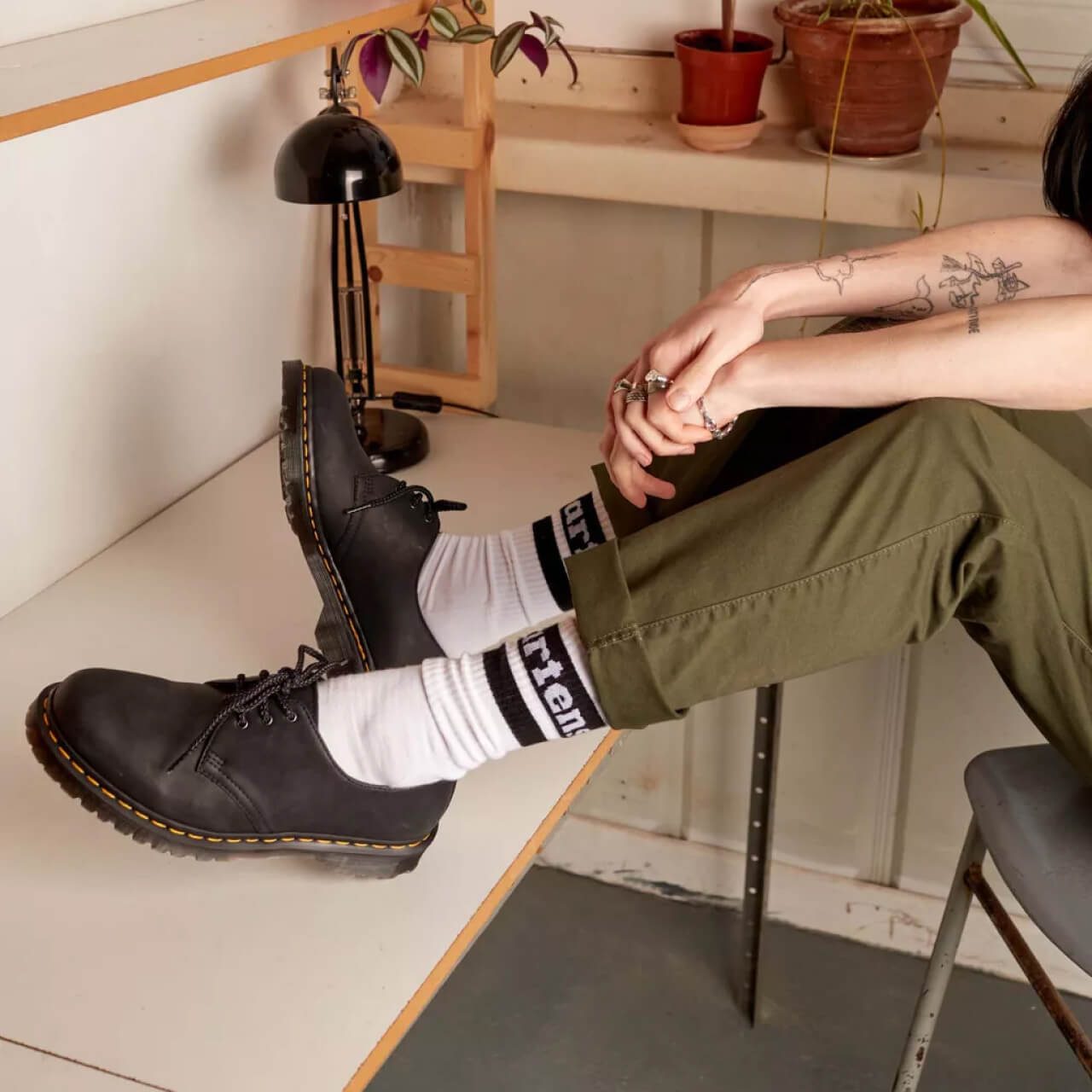 Pantofi negri Dr. Martens 1461 bărbați