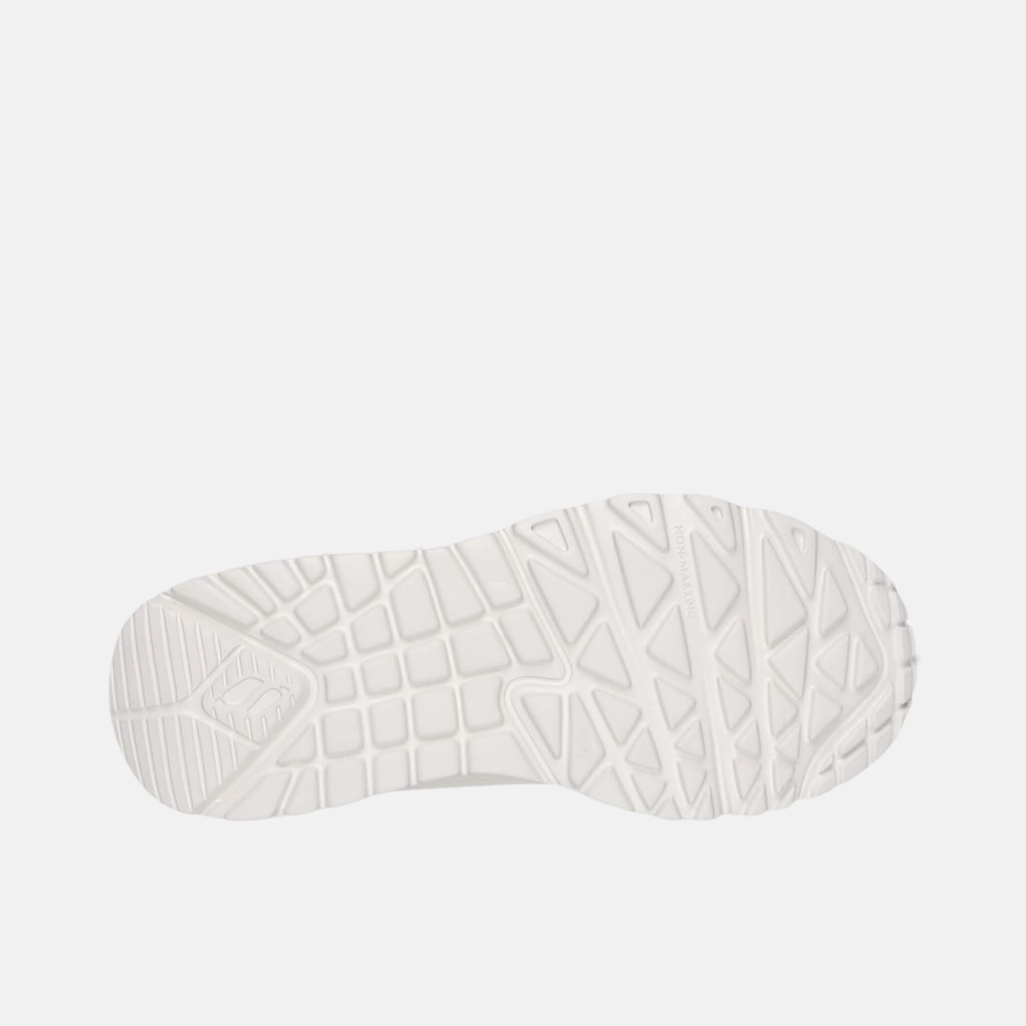 Pantofi sport alb-auriu Skechers x JGoldcrown: UNO Lite - Metallic Love copii