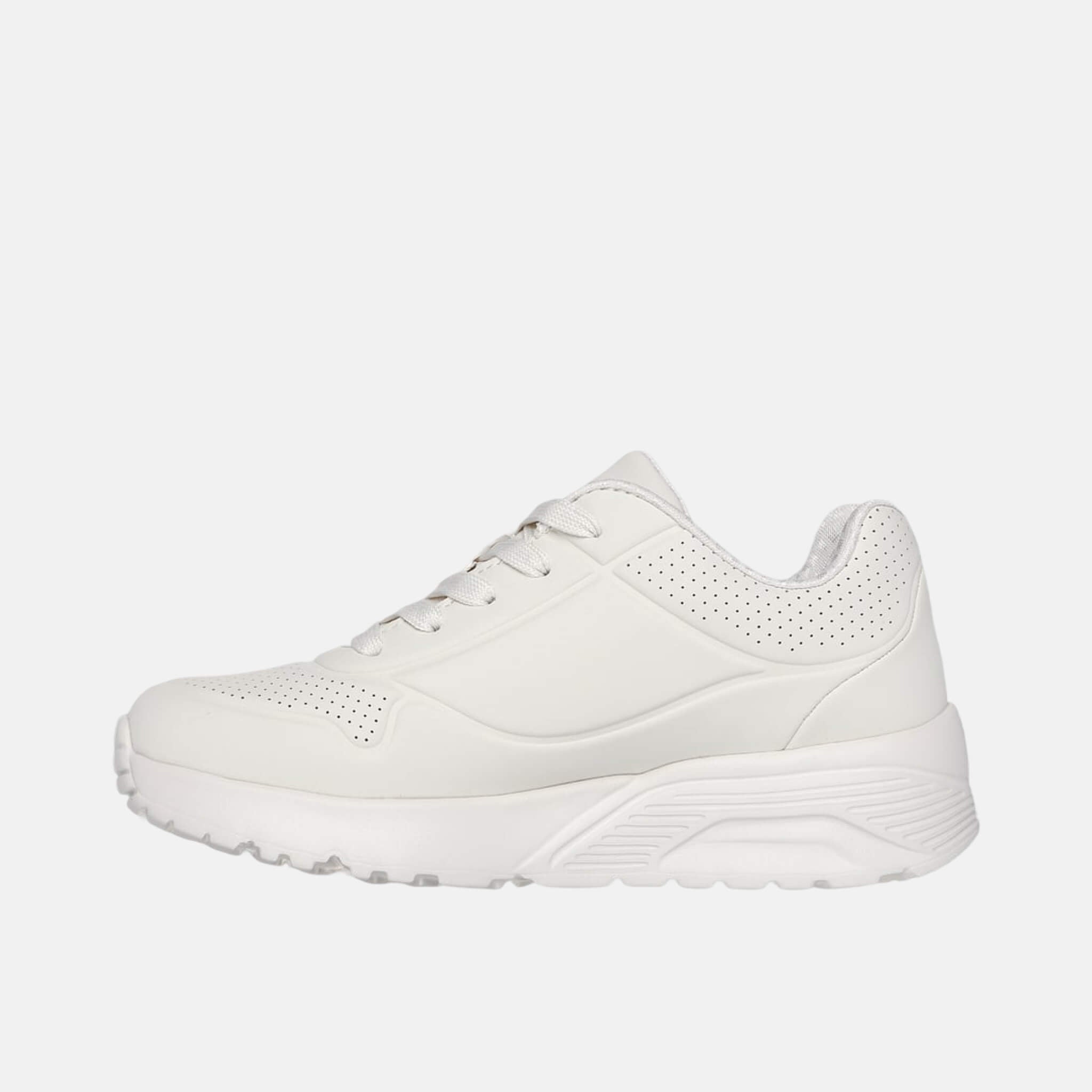Pantofi sport alb-auriu Skechers x JGoldcrown: UNO Lite - Metallic Love copii