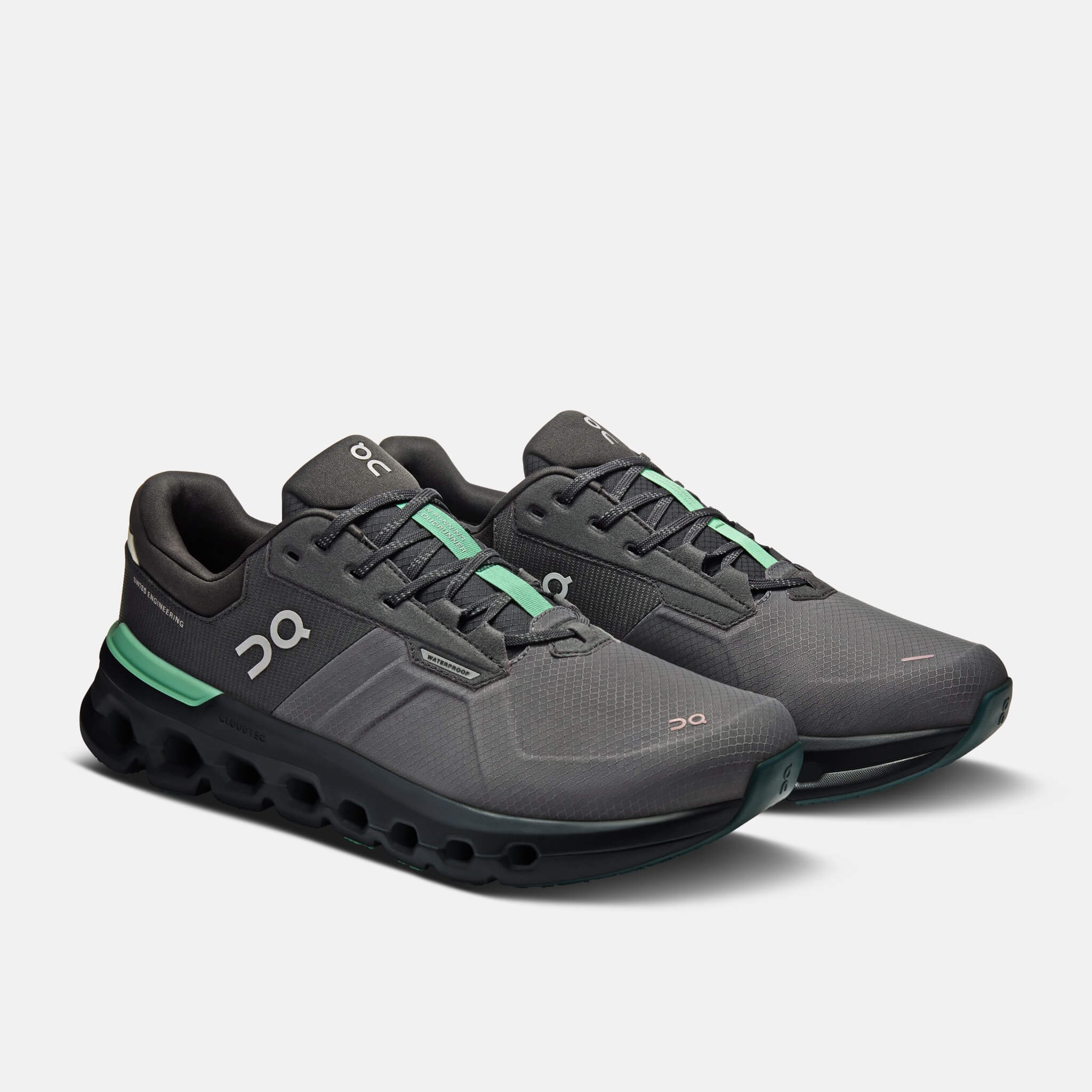 Pantofi de alergare negru-verde On Cloudrunner 2 Waterproof bărbați