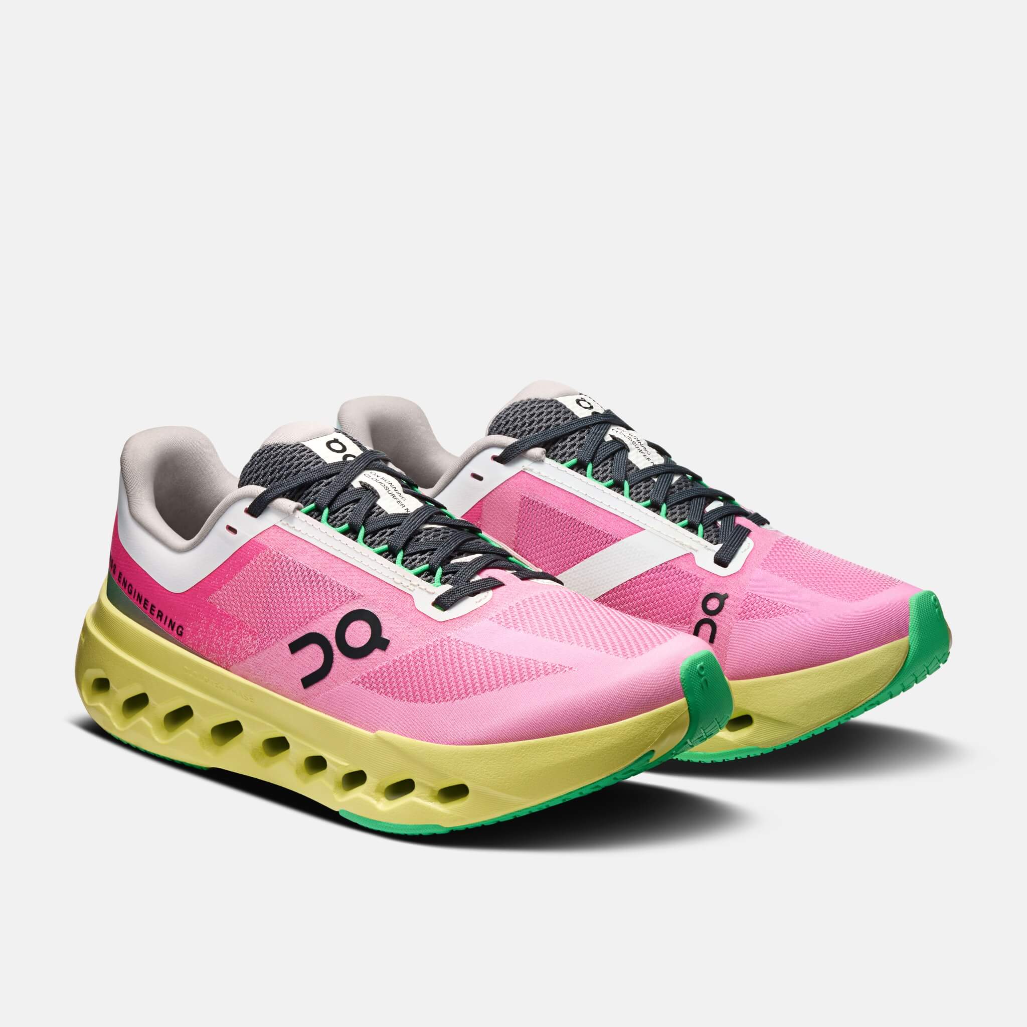 Pantofi de alergare roz-galben On Cloudsurfer Next de damă