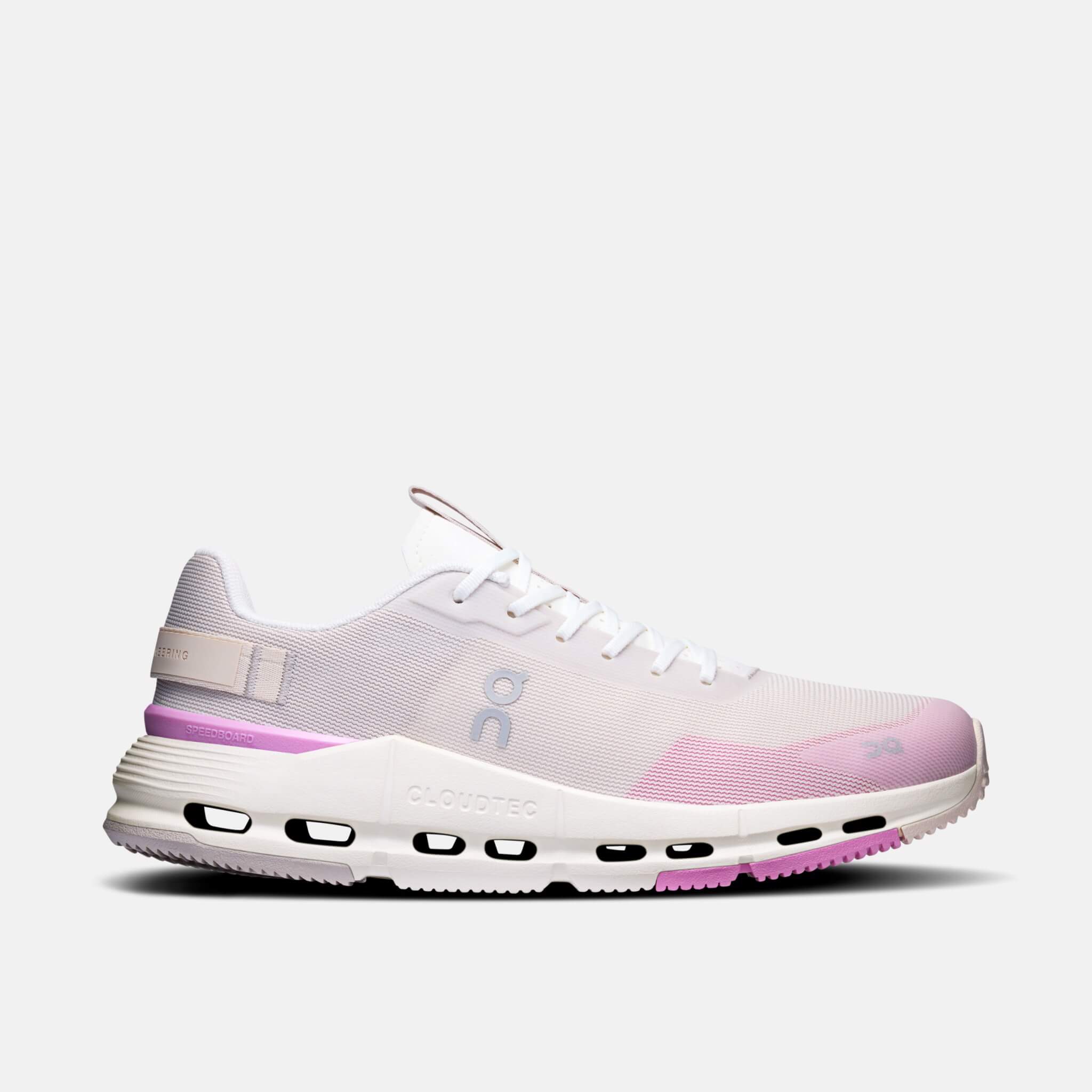Pantofi sport casual alb-roz On Cloudnova Form 2 de damă