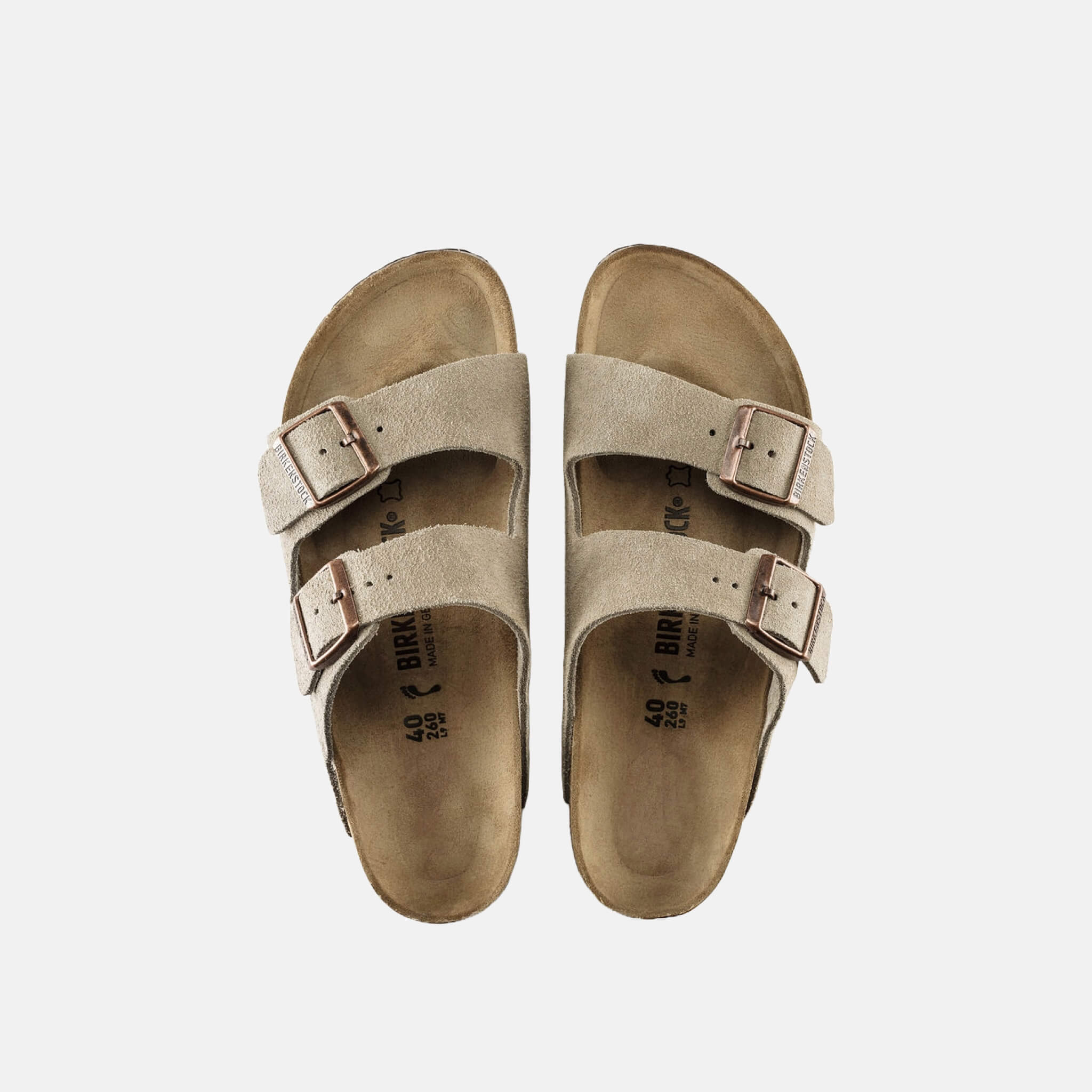 Papuci Regular Birkenstock Arizona Suede Leather maro 1
