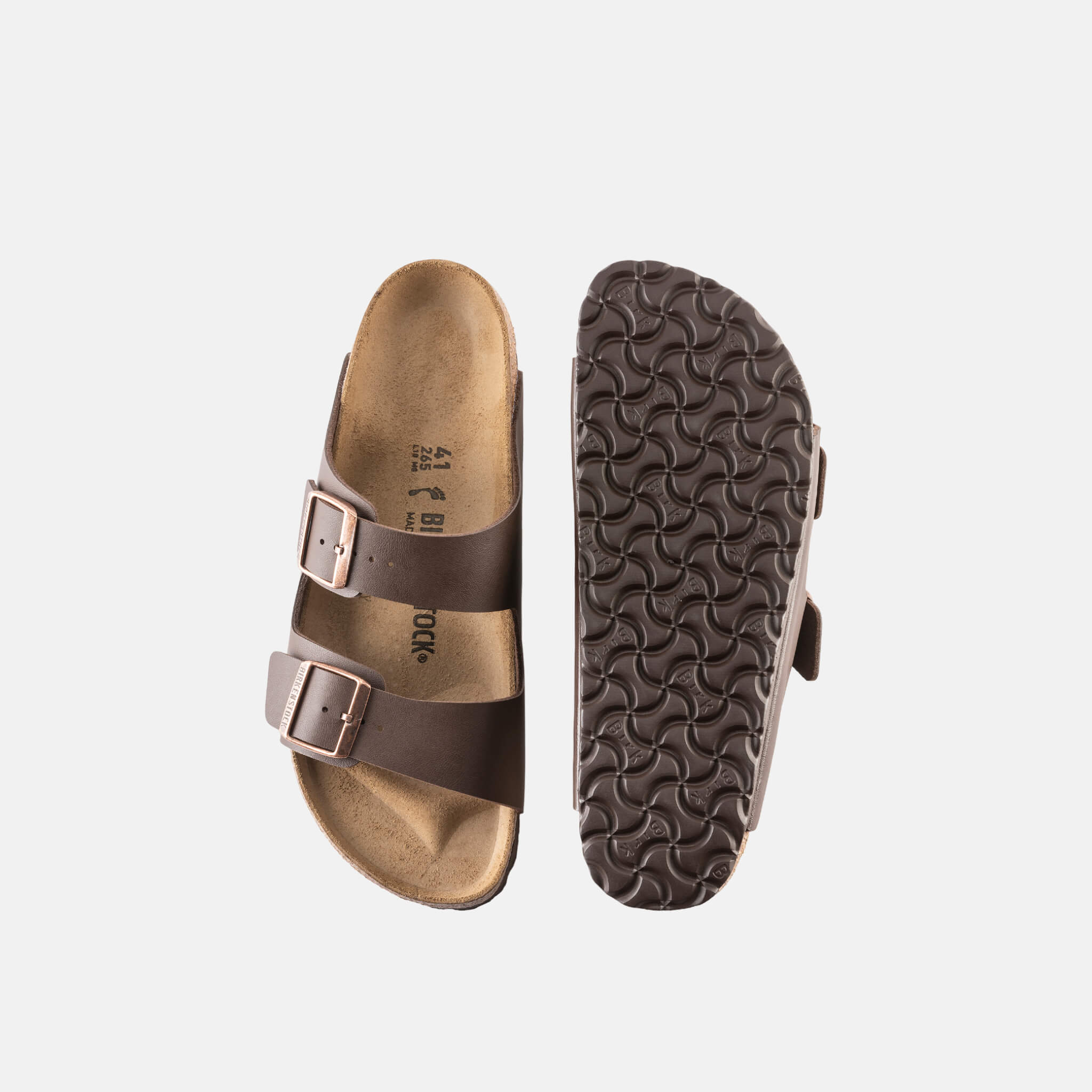 Papuci Birkenstock Arizona Birko-Flor maro închis