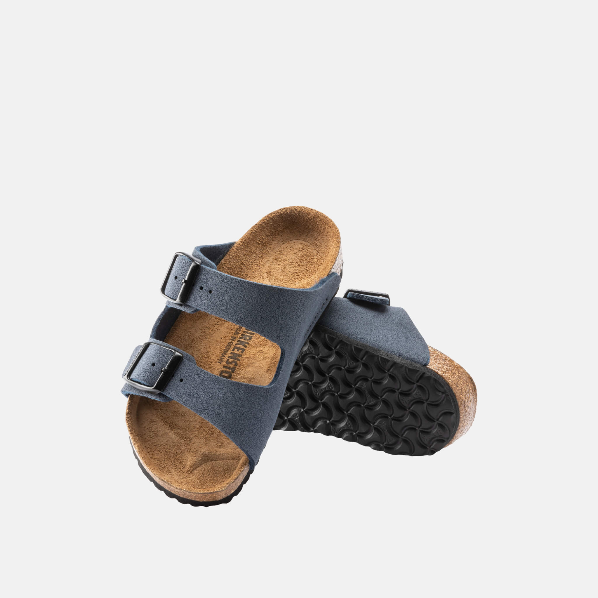 Papuci Birkenstock Arizona Birko-Flor Nubuck albastru