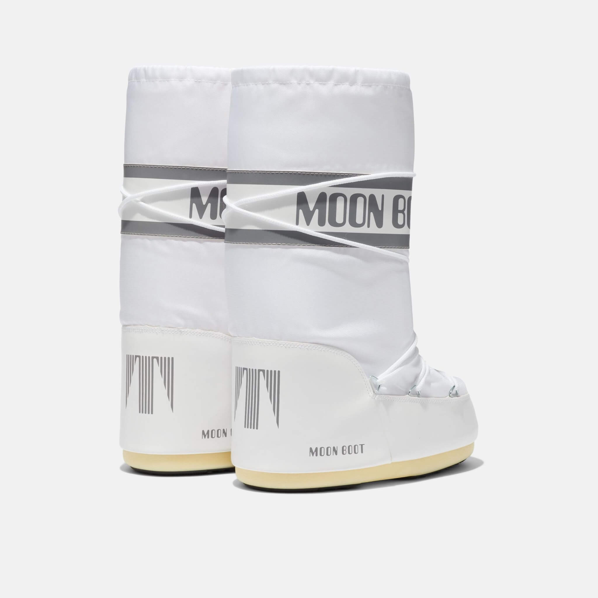 Cizme de iarnă albe Moon Boot Icon Nylon de damă