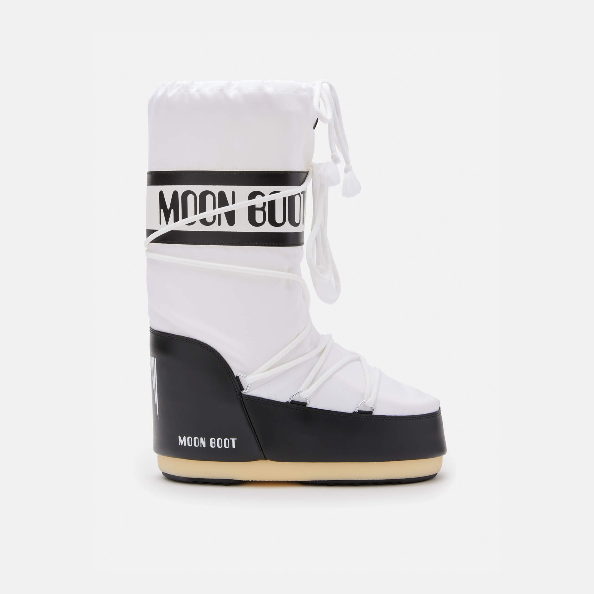 Cizme de iarnă alb-negru Moon Boot Icon Nylon de damă