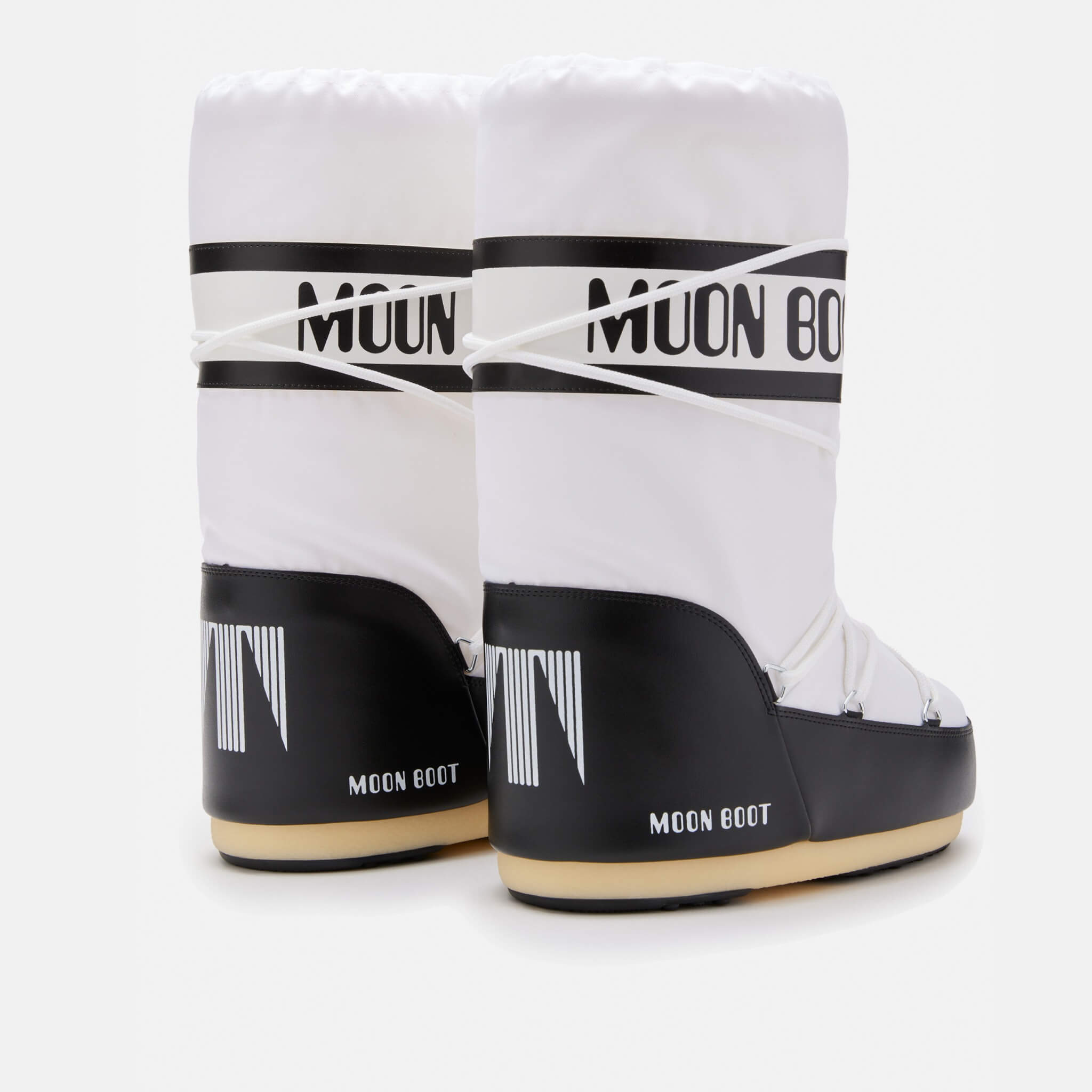 Cizme de iarnă alb-negru Moon Boot Icon Nylon de damă