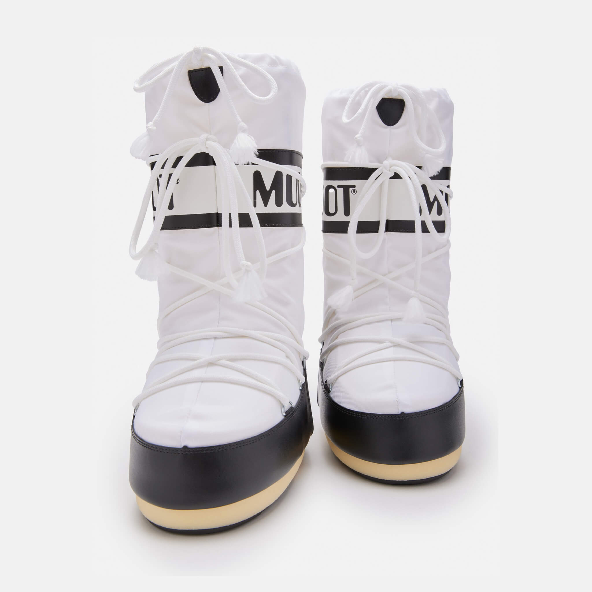 Cizme de iarnă alb-negru Moon Boot Icon Nylon de damă