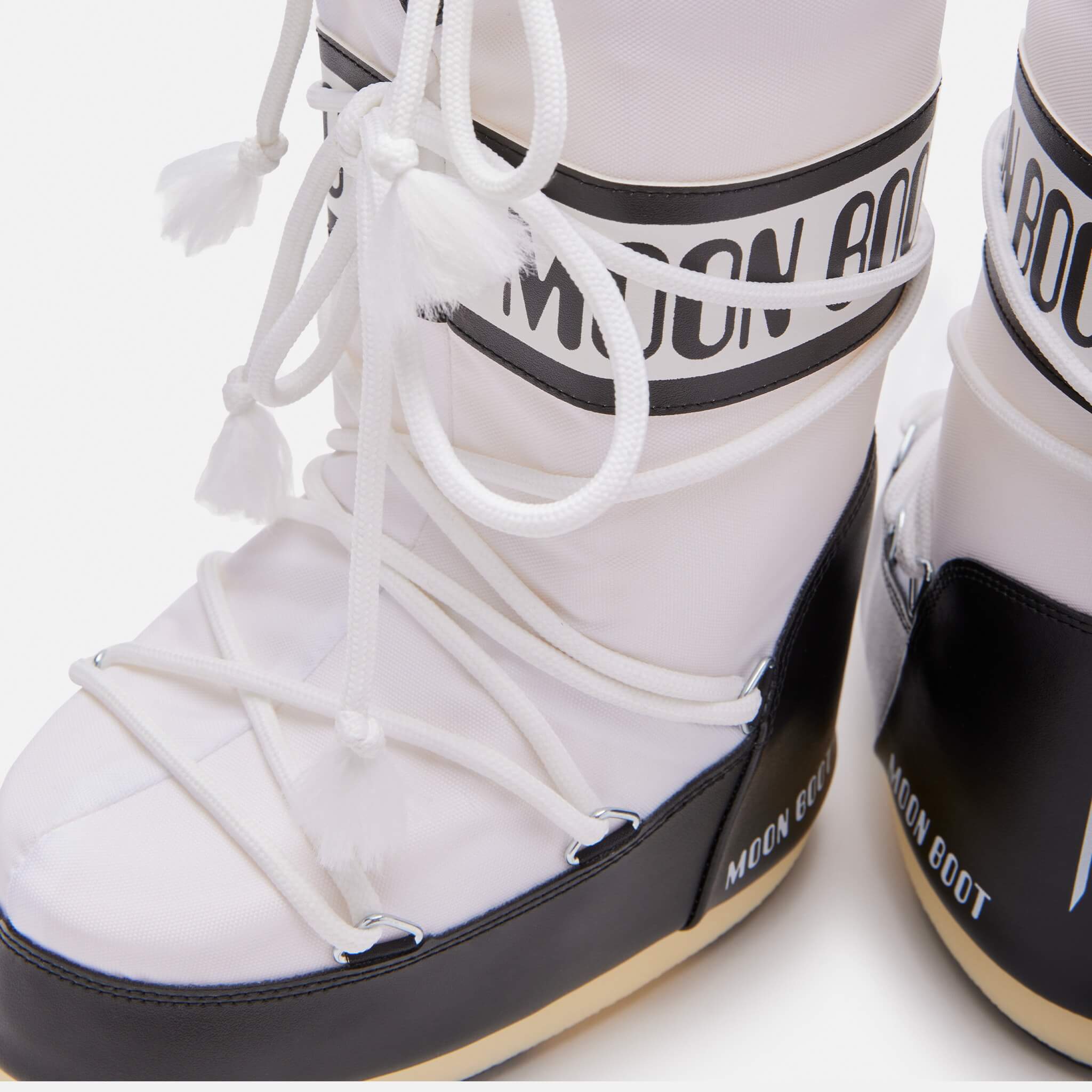 Cizme de iarnă alb-negru Moon Boot Icon Nylon de damă