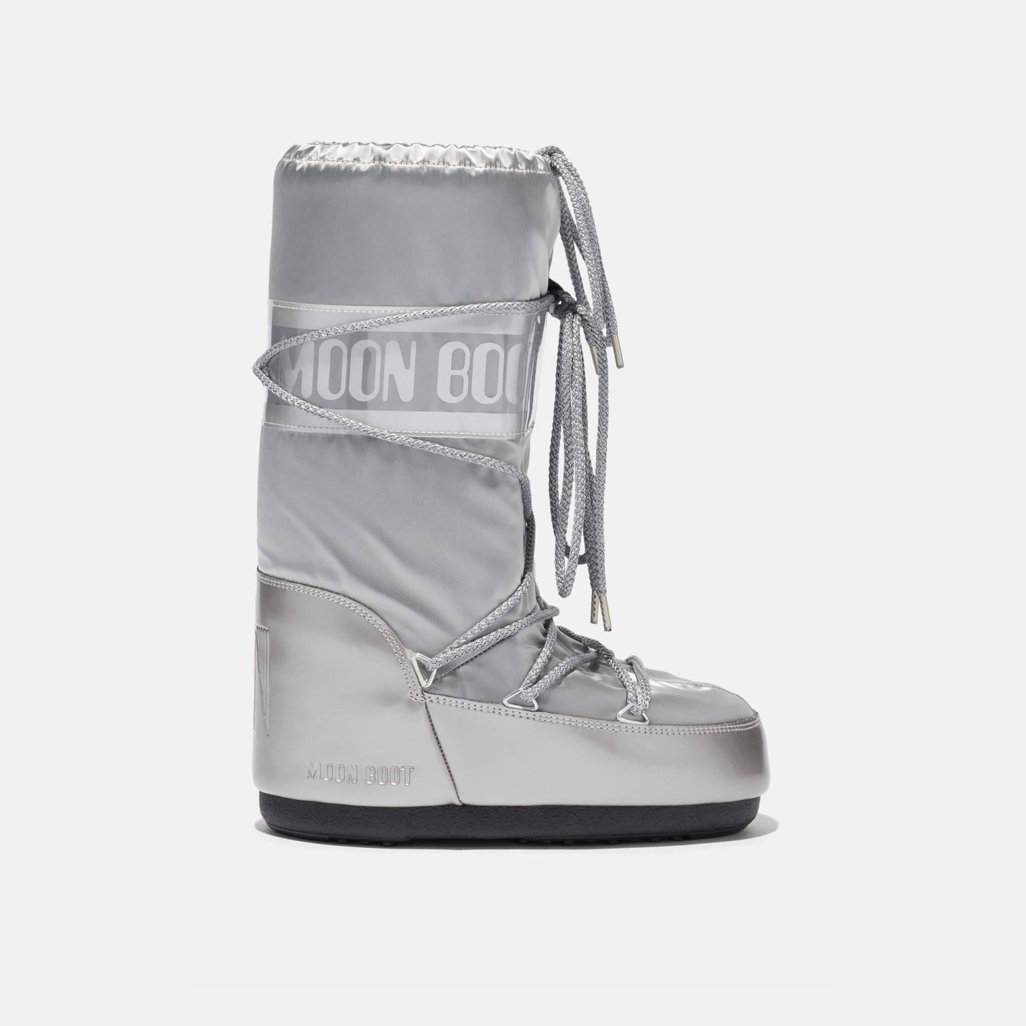 Cizme de iarnă argintii Moon Boot Icon Glance de damă
