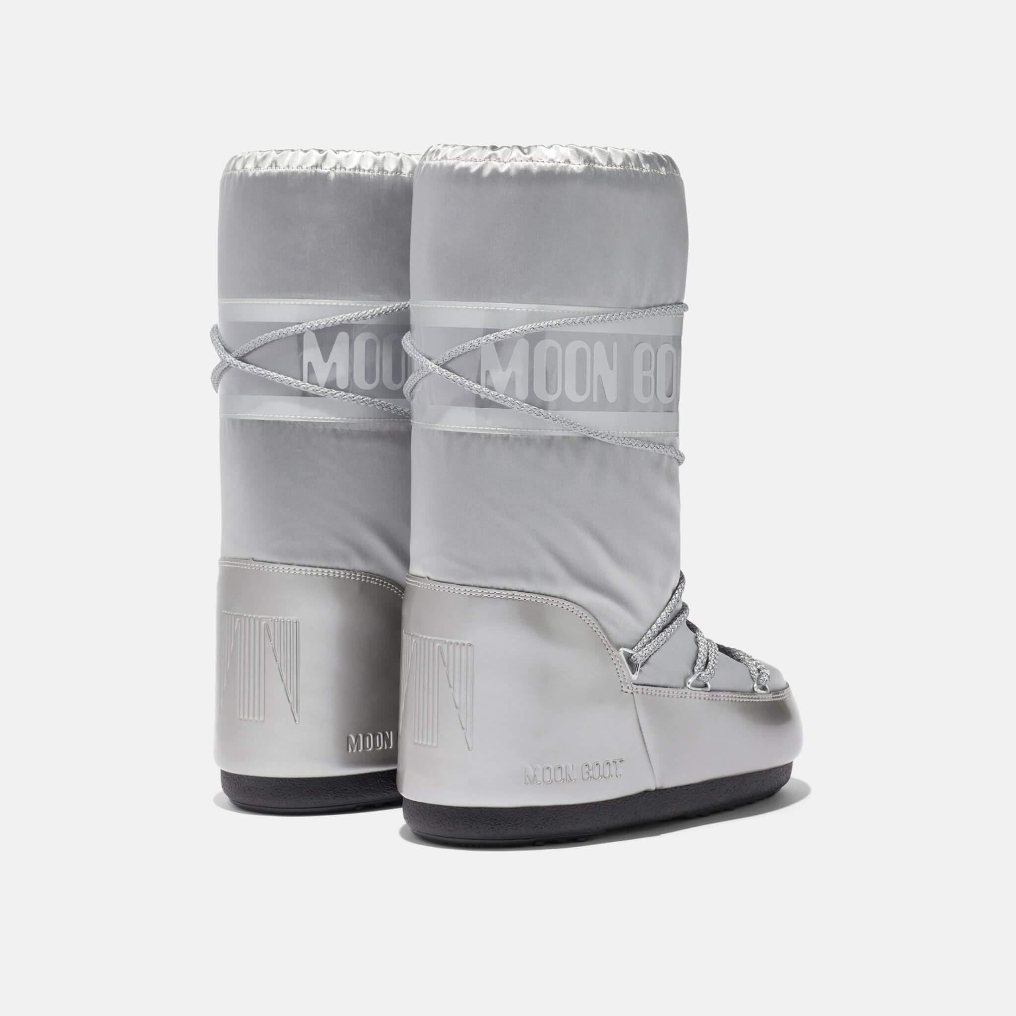 Cizme de iarnă argintii Moon Boot Icon Glance de damă