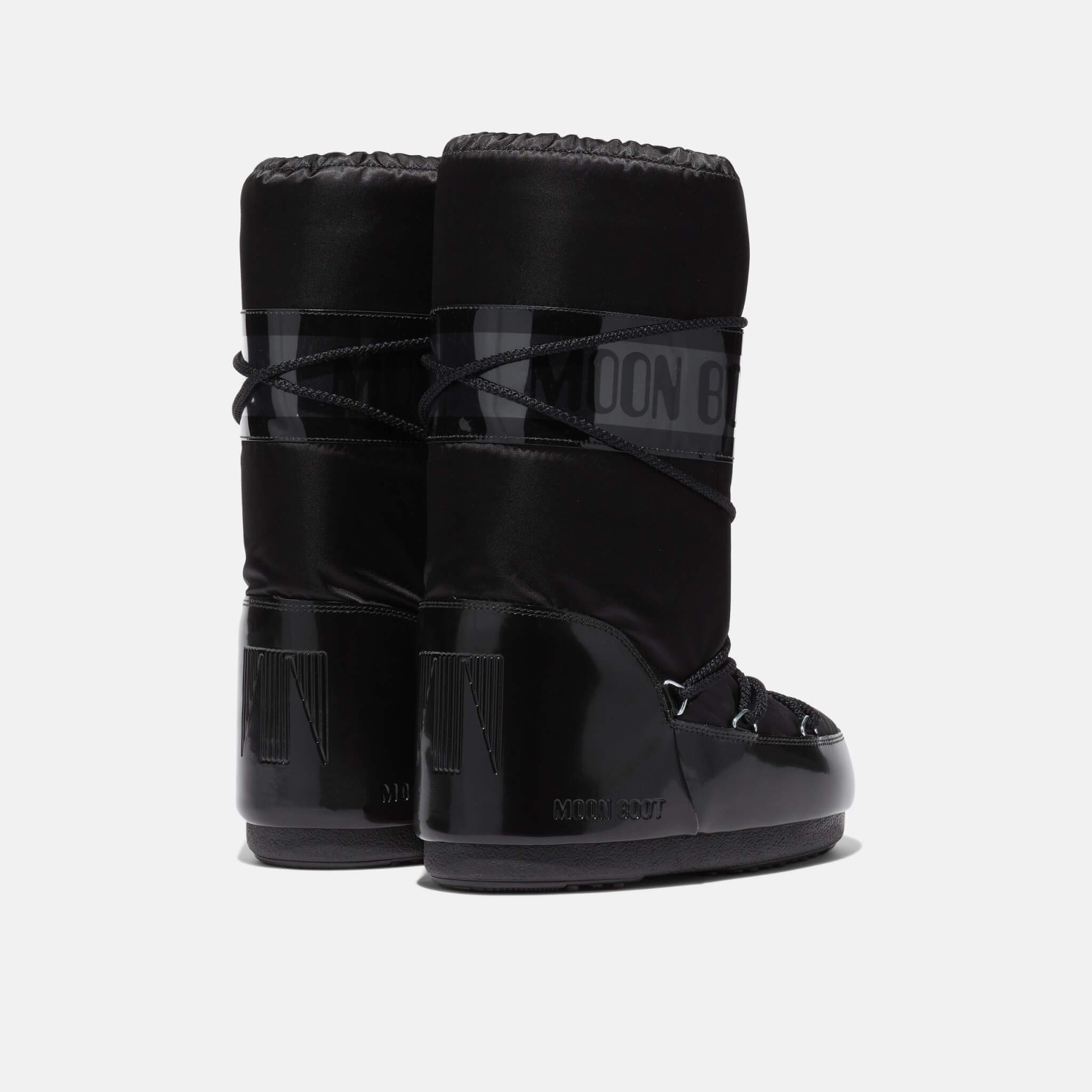 Cizme de iarnă negre Moon Boot Icon Glance de damă