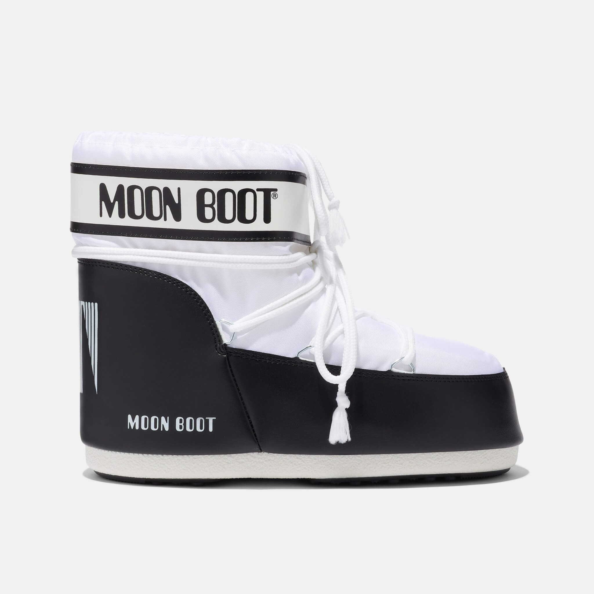 Cizme de iarnă alb-negru Moon Boot Icon Low Nylon de damă