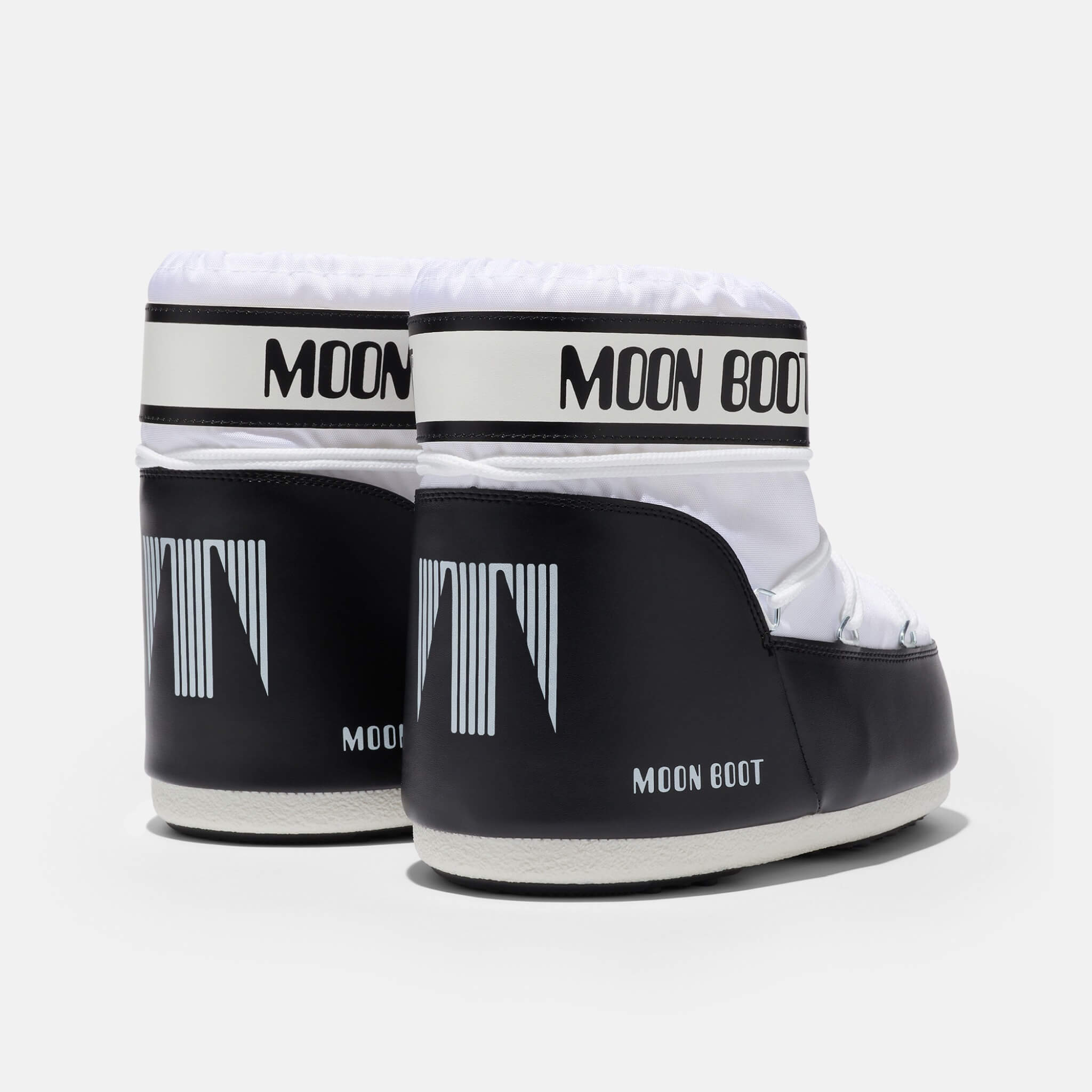 Cizme de iarnă alb-negru Moon Boot Icon Low Nylon de damă