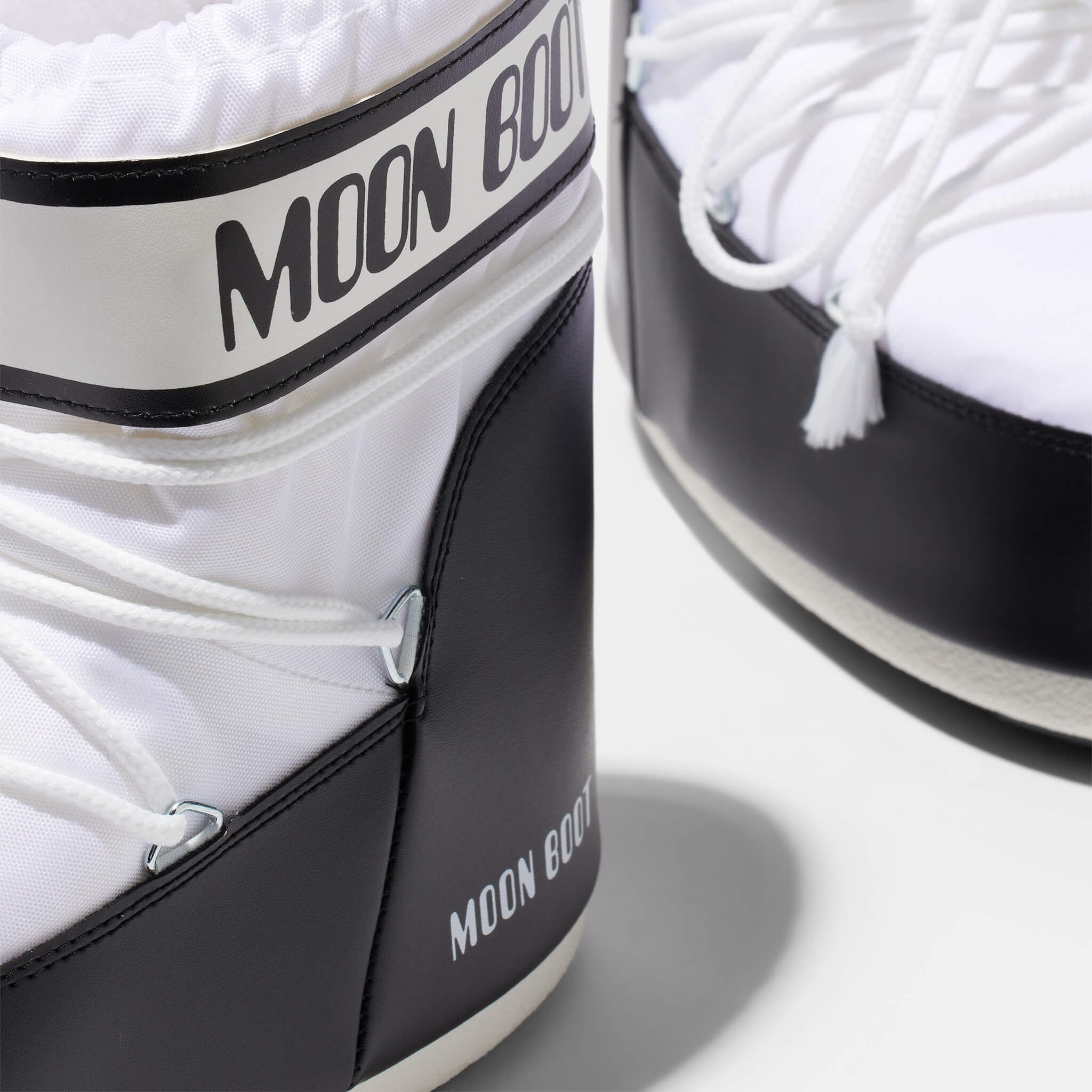 Cizme de iarnă alb-negru Moon Boot Icon Low Nylon de damă
