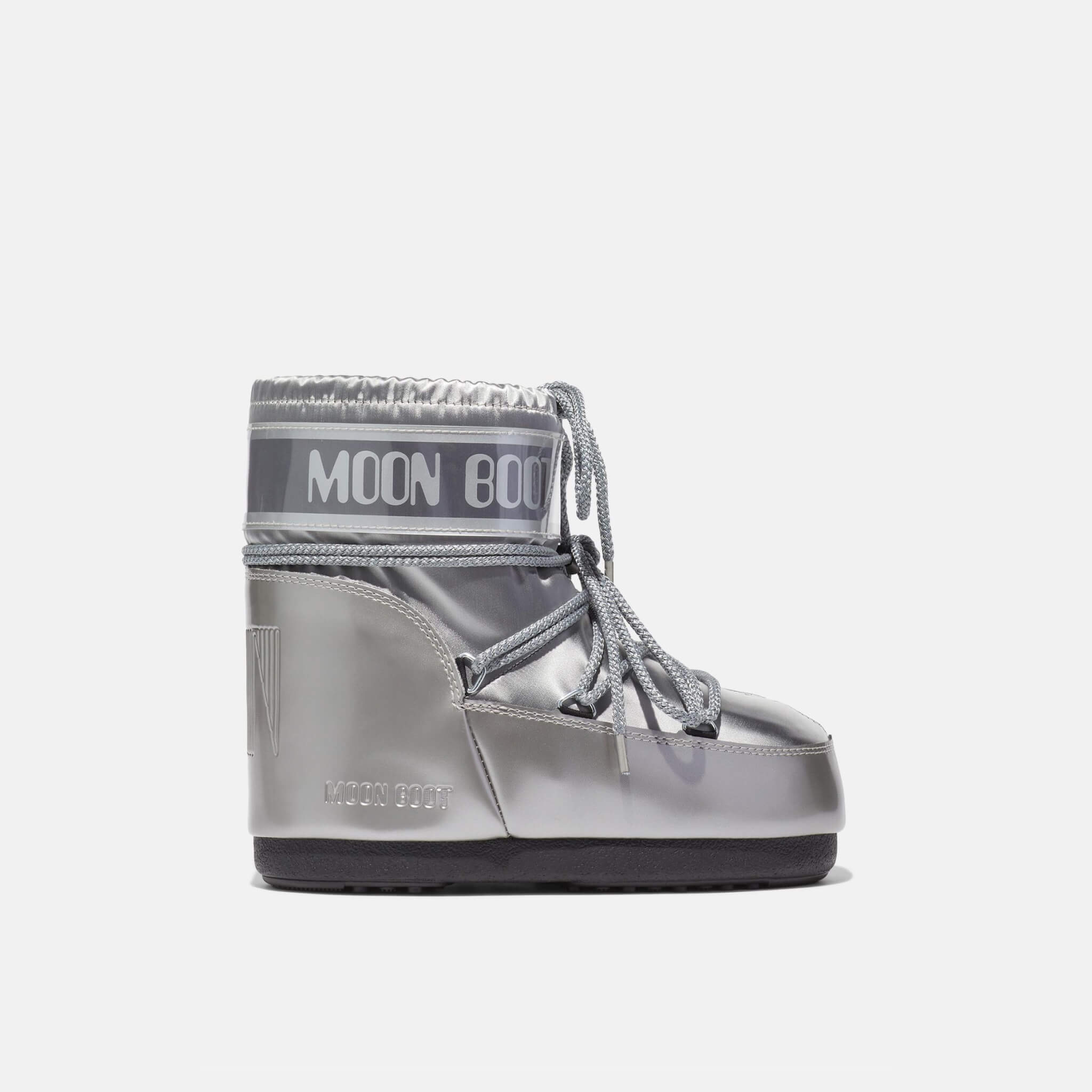 Cizme de iarnă argintii Moon Boot Icon Low Glance de damă 1