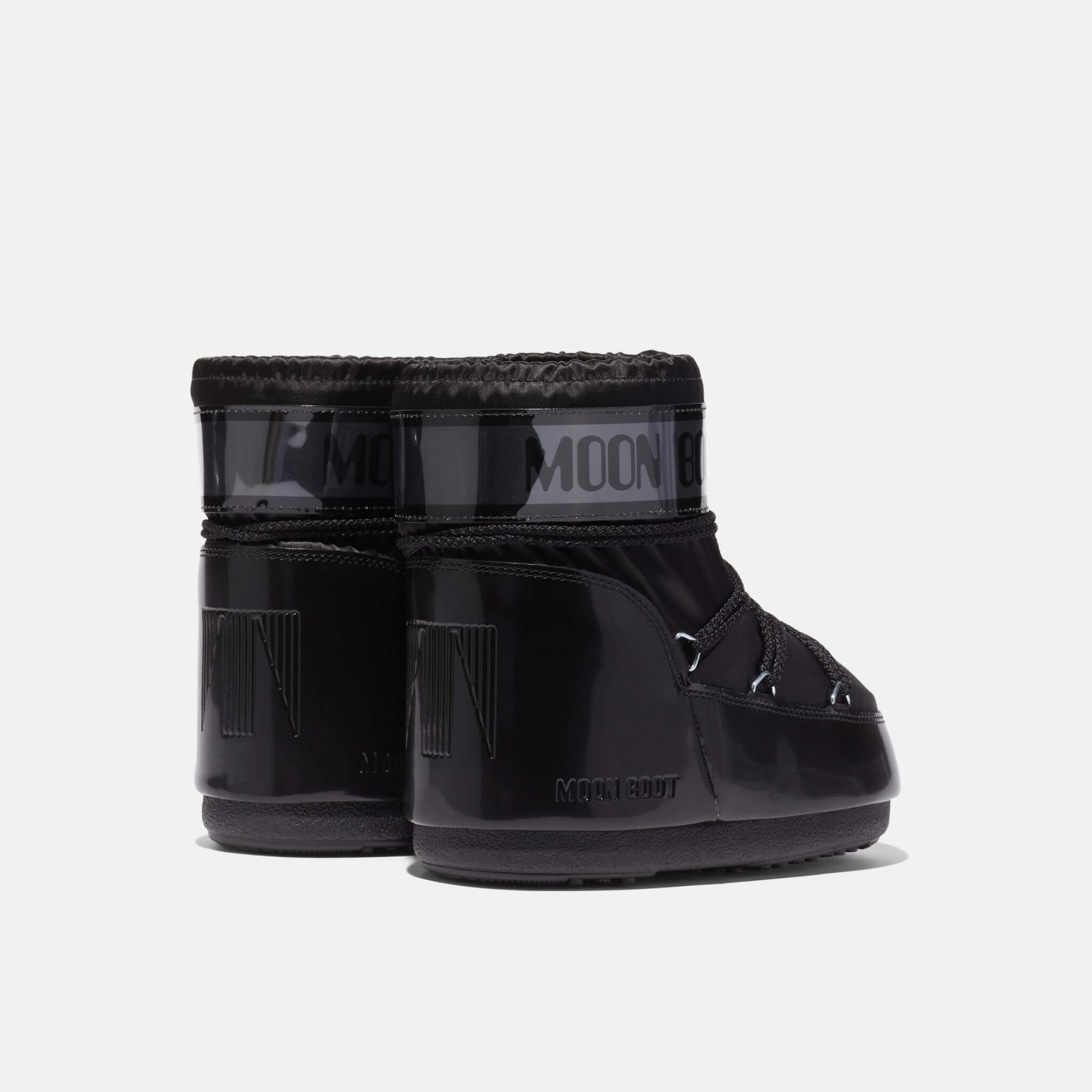 Cizme de iarnă negre Moon Boot Icon Low Glance de damă