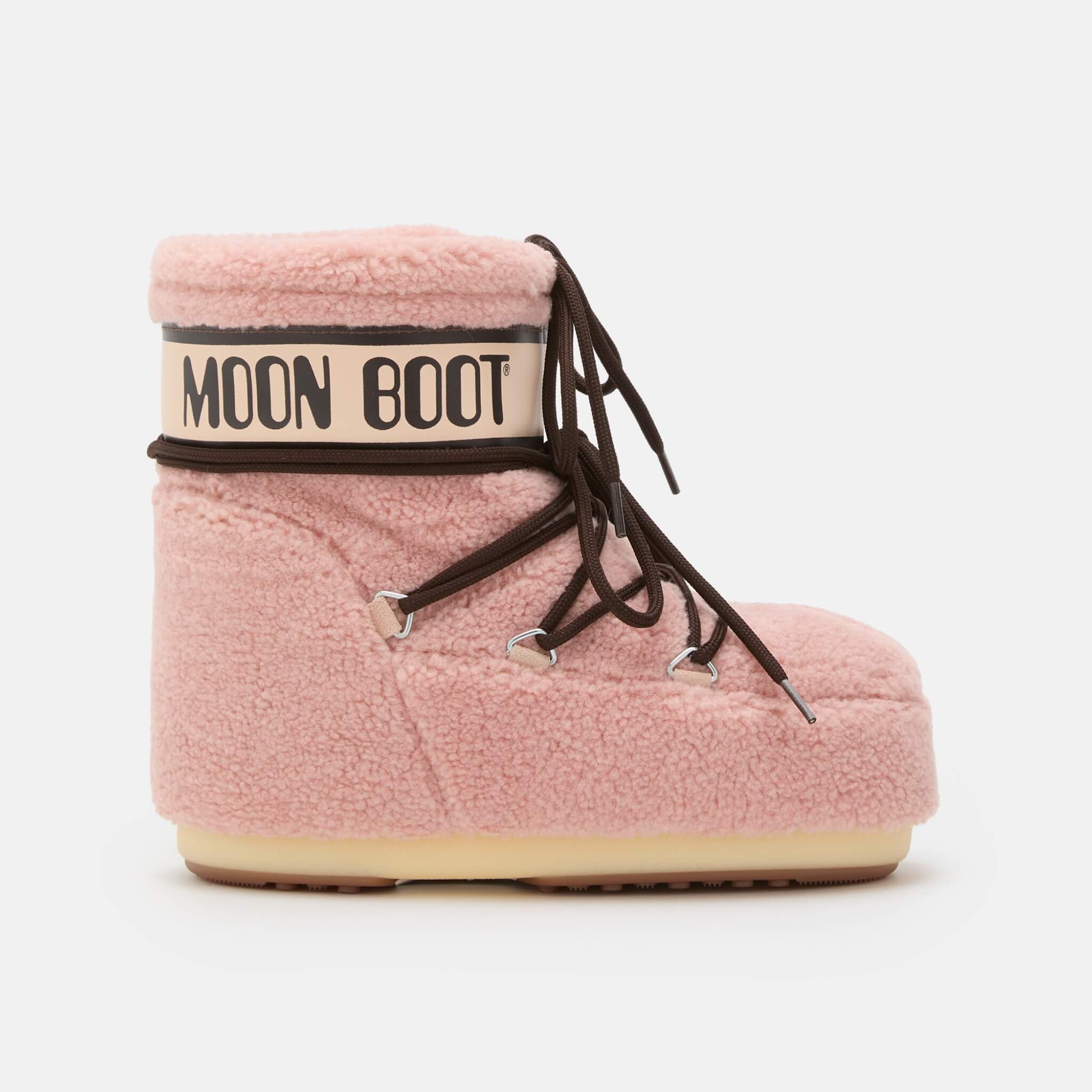 Cizme de iarnă roz Moon Boot Icon Low Fleece de damă