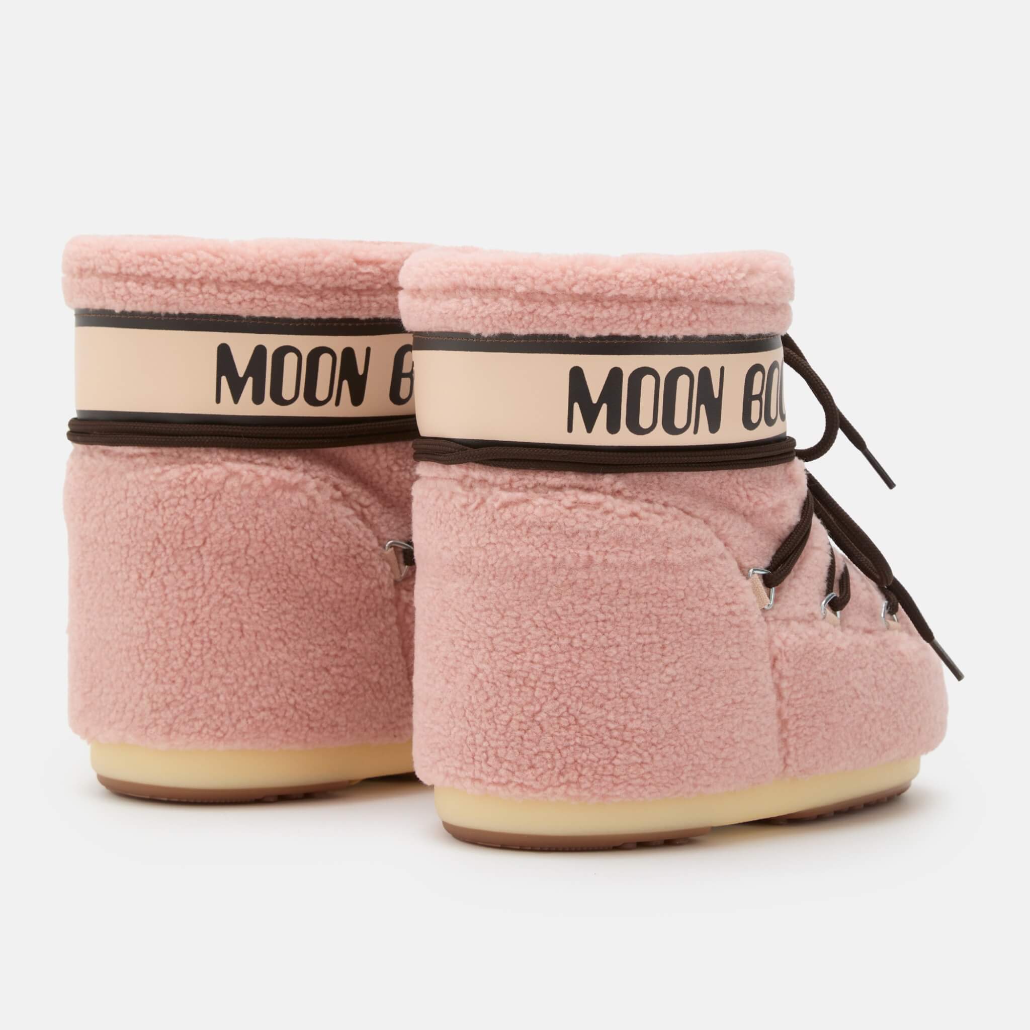 Cizme de iarnă roz Moon Boot Icon Low Fleece de damă